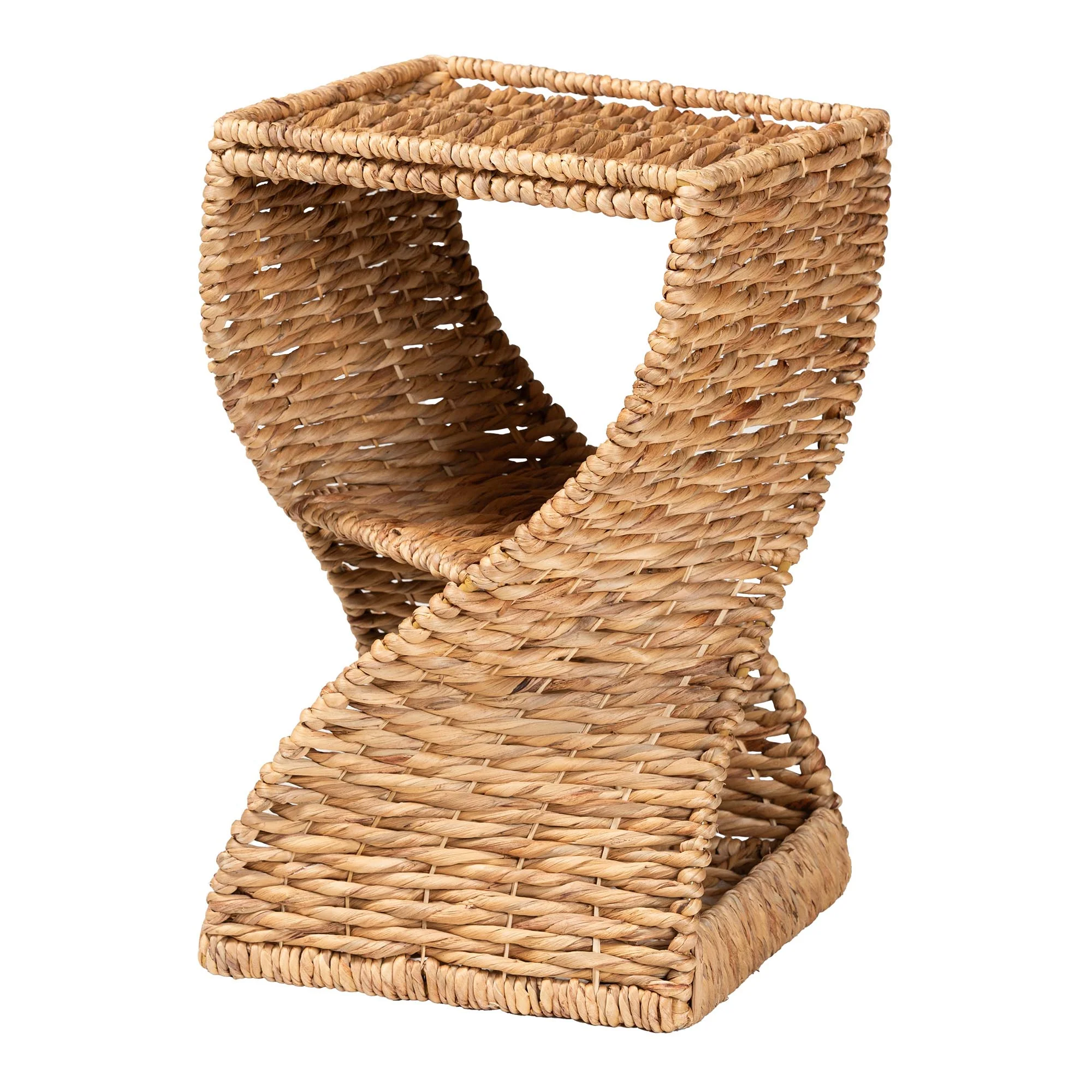 Baxton Studio bali & pari Pelleas Modern Bohemian Natural Brown Seagrass and Wood End Table - Image 2