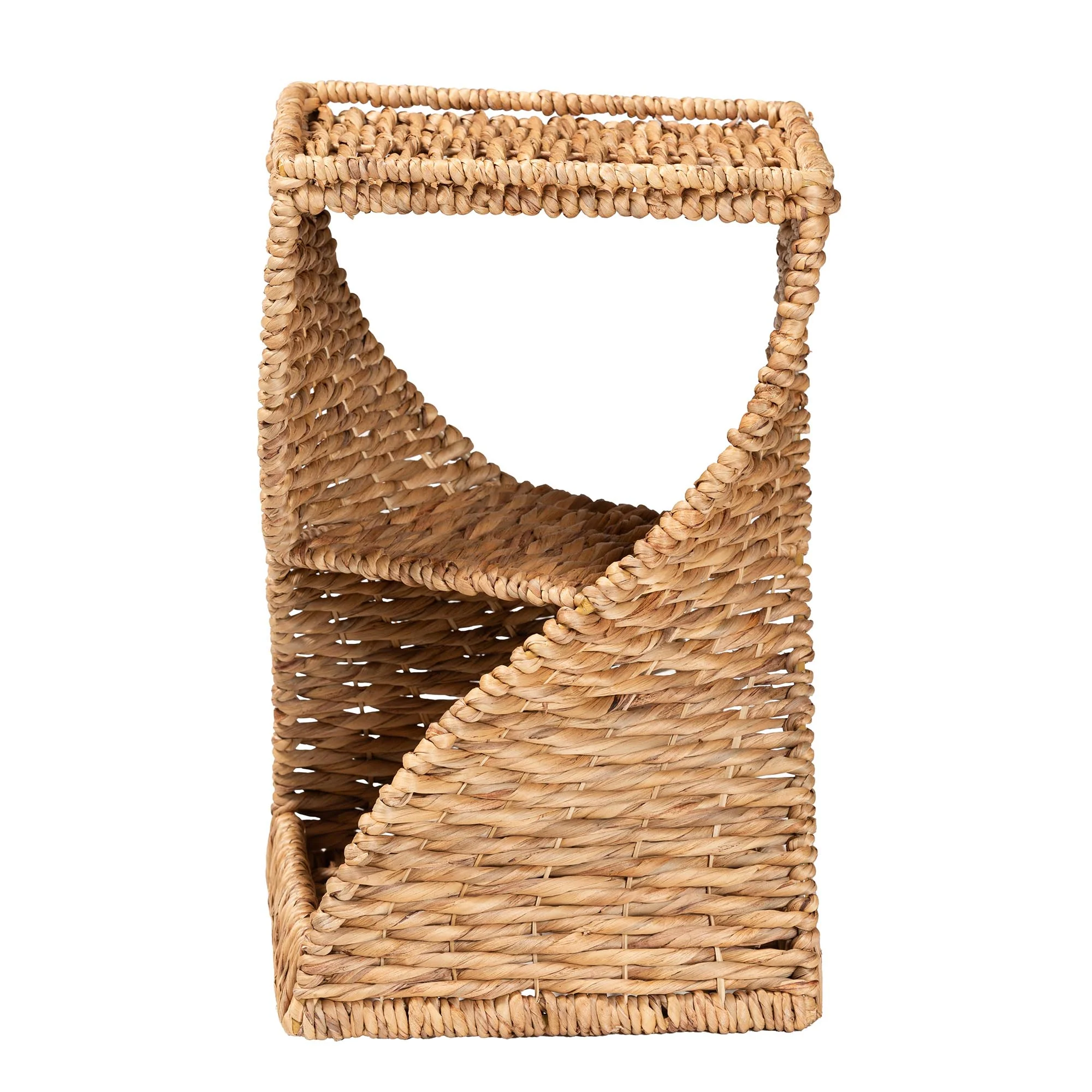 Baxton Studio bali & pari Pelleas Modern Bohemian Natural Brown Seagrass and Wood End Table - Image 3