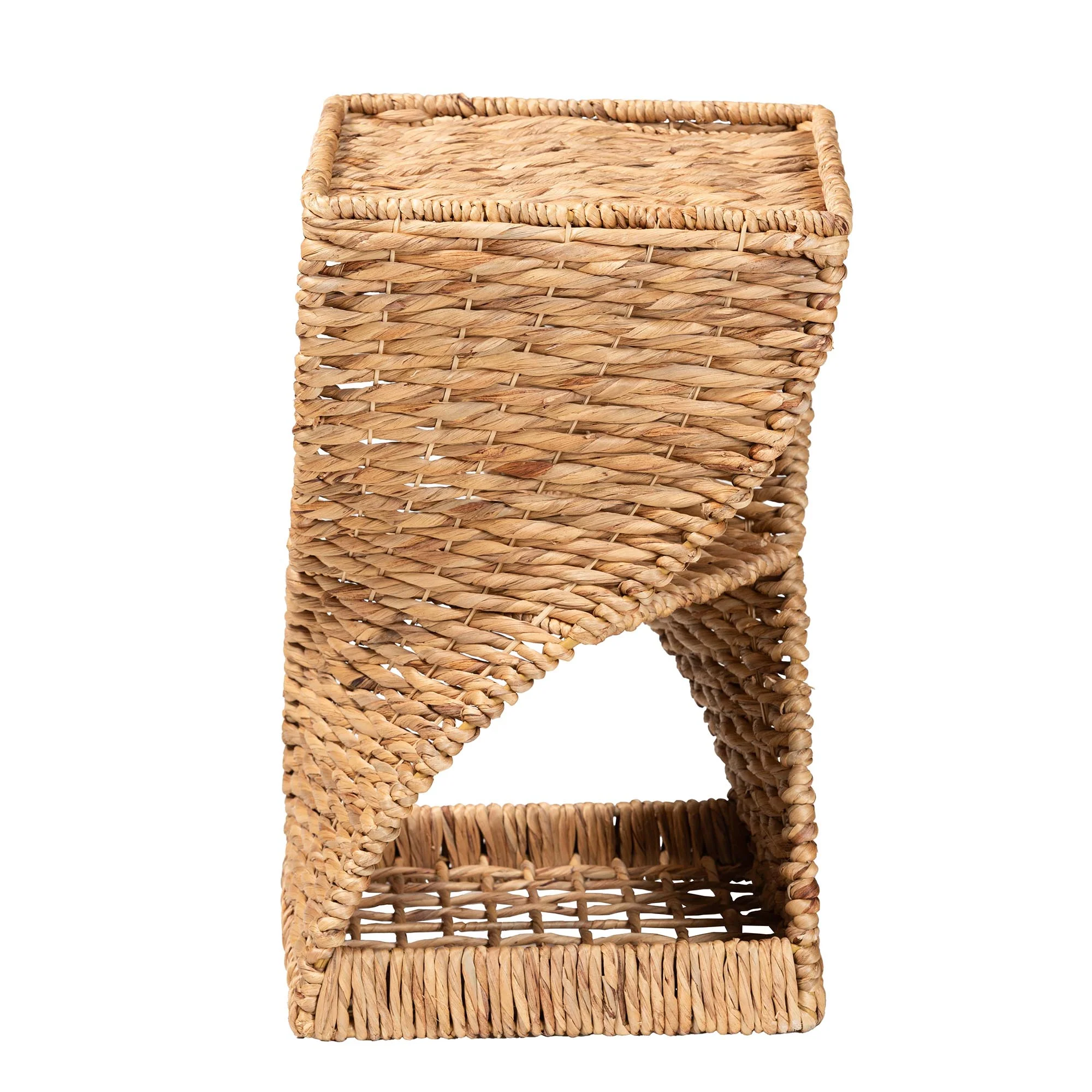 Baxton Studio bali & pari Pelleas Modern Bohemian Natural Brown Seagrass and Wood End Table - Image 4