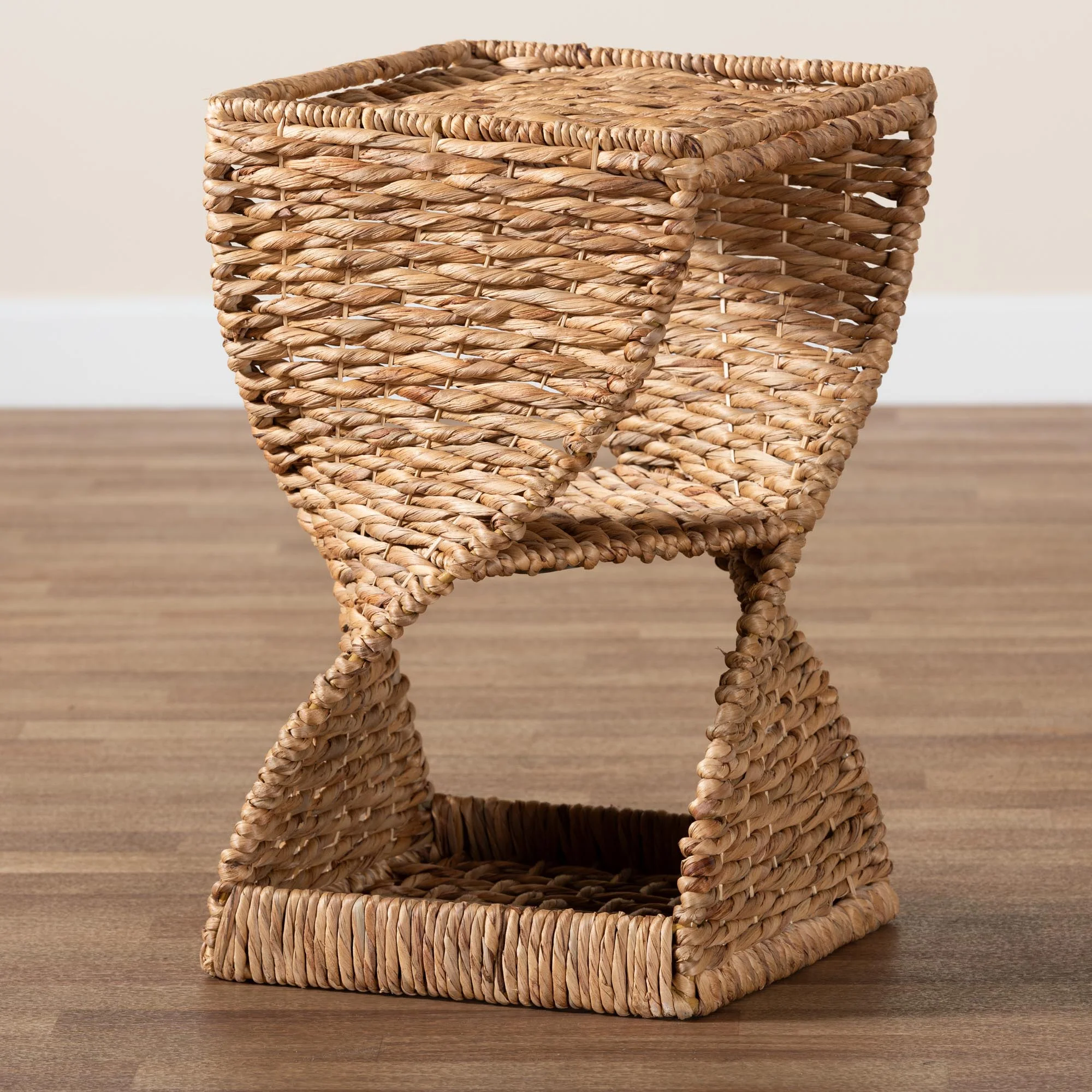 Baxton Studio bali & pari Pelleas Modern Bohemian Natural Brown Seagrass and Wood End Table - Image 7