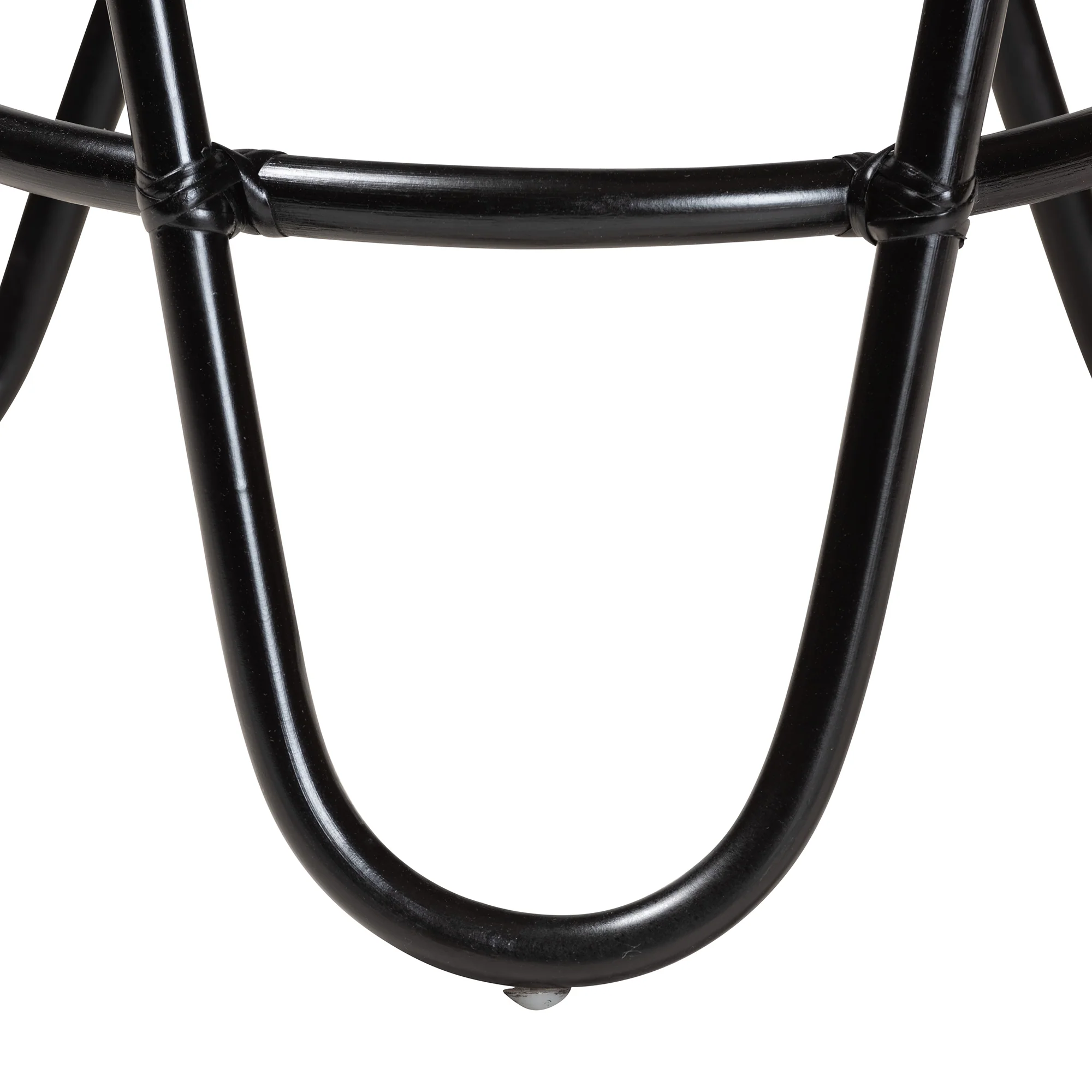 Baxton Studio bali & pari Pertessa Modern Bohemian Black Finished Rattan End Table - Image 4