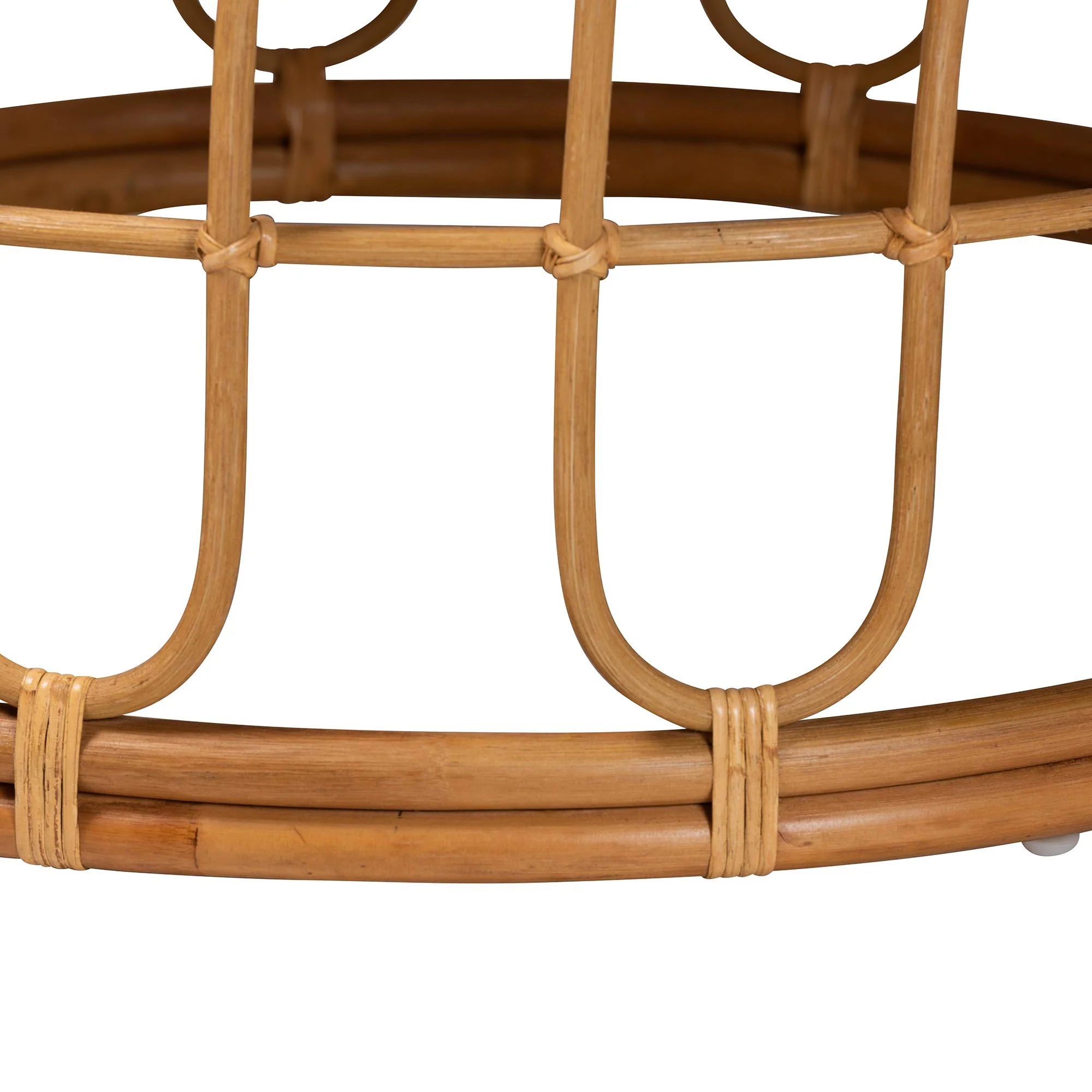 Baxton Studio bali & pari Phoenix Modern Bohemian Light Honey Rattan Coffee Table - Image 4