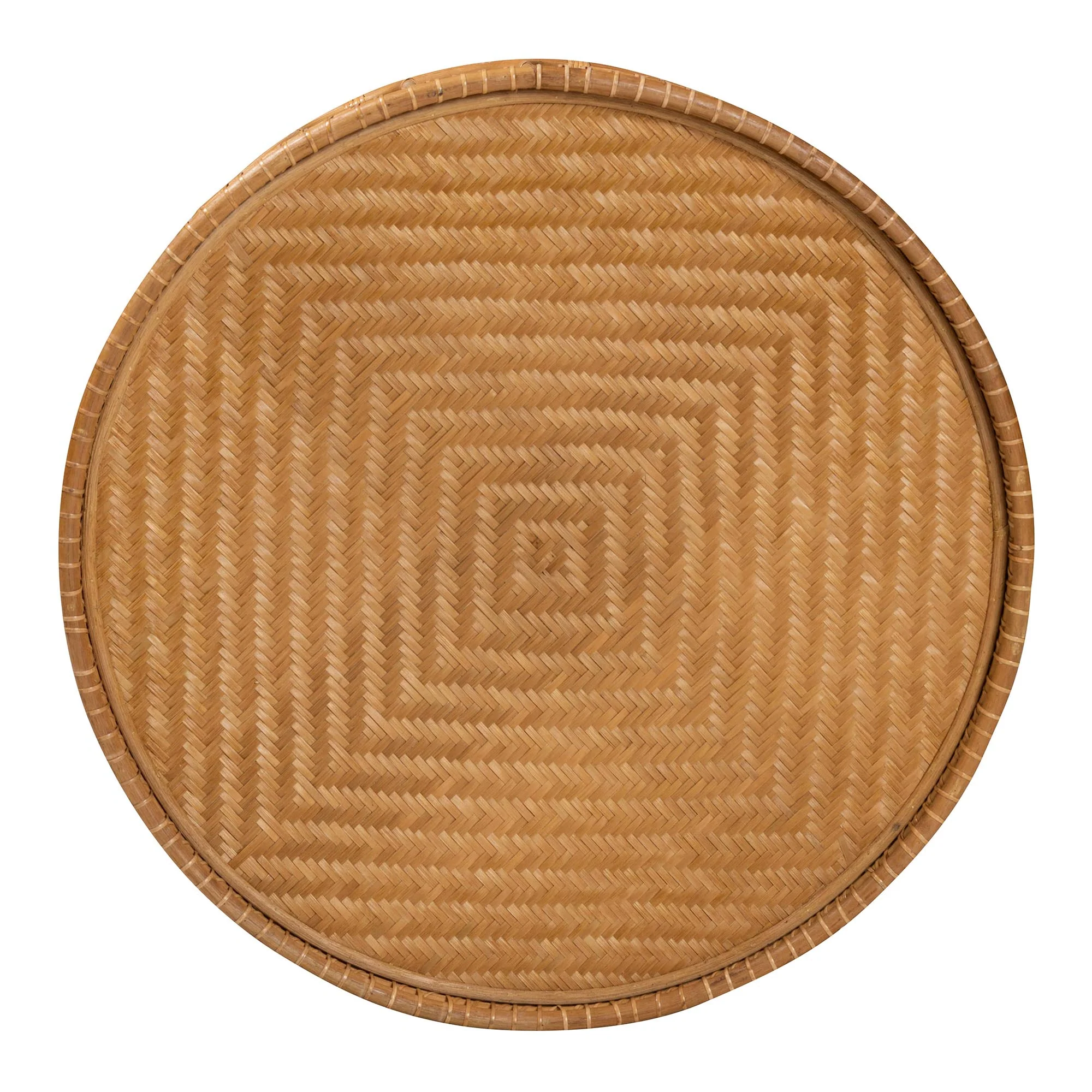 Baxton Studio bali & pari Phoenix Modern Bohemian Light Honey Rattan Coffee Table - Image 5
