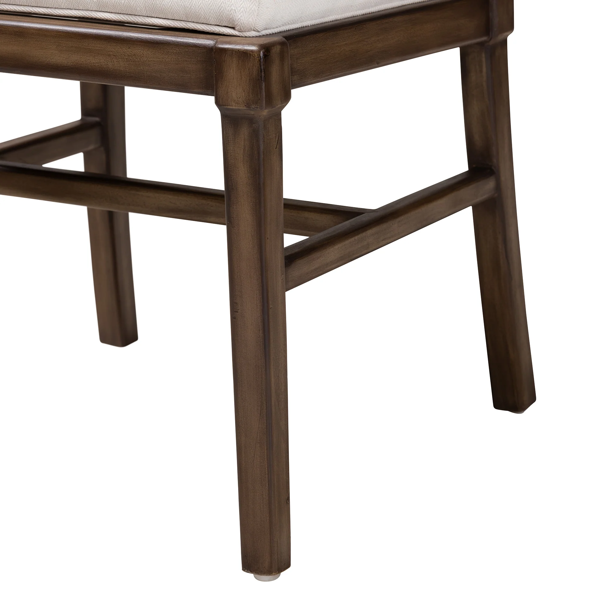 Baxton Studio bali & pari Porsha Modern Bohemian Dark Brown Finished Mahogany Wood and Natural Rattan Dining Chair - Image 7