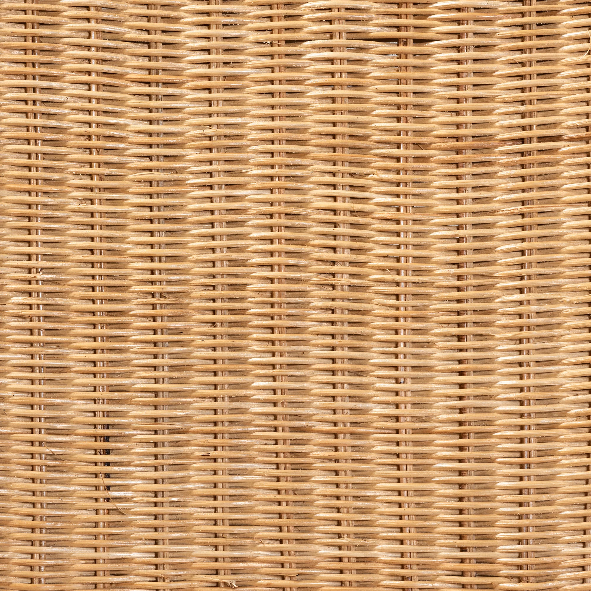 Baxton Studio bali & pari Racquel Modern Bohemian Natural Rattan and Mahogany Wood Bar Stool - Image 10
