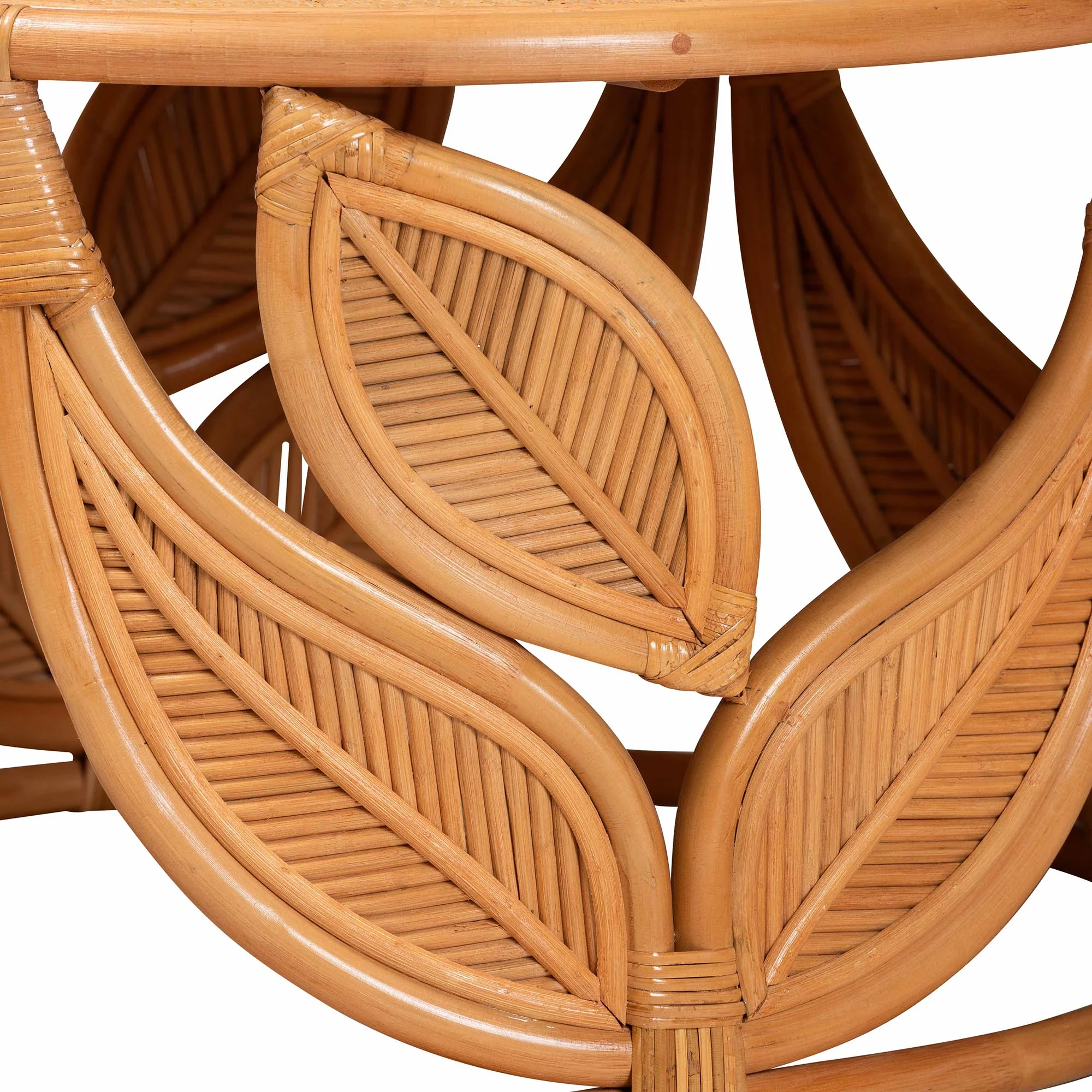 Baxton Studio bali & pari Raflesia Modern Bohemian Natural Rattan Coffee Table - Image 3