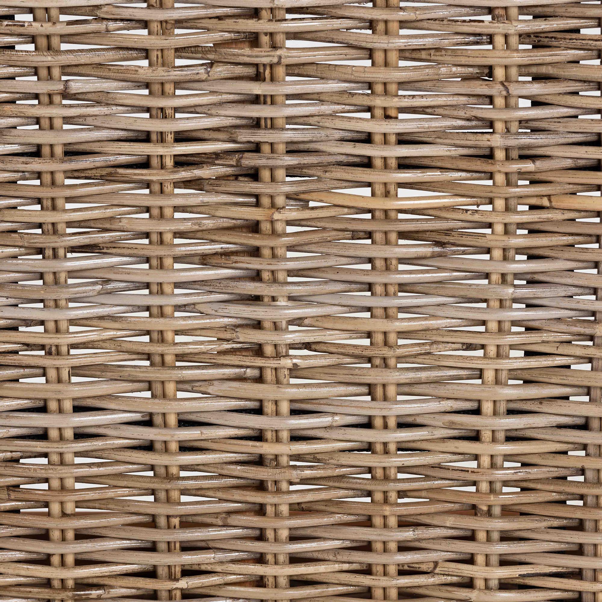 Baxton Studio bali & pari Raisa Modern Bohemian Natural Kubu Rattan and Grey Acacia Wood Accent Bench - Image 7