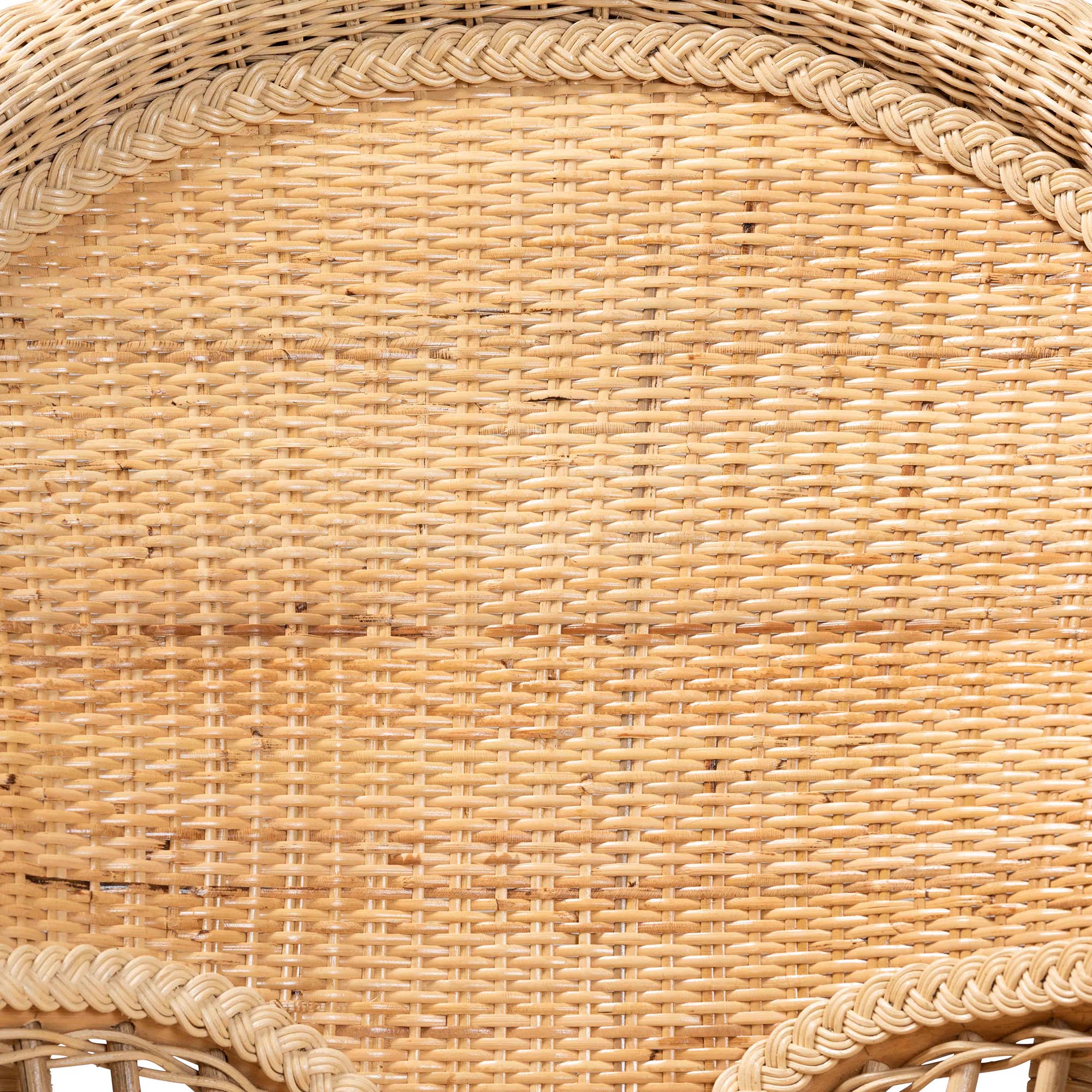 Baxton Studio bali & pari Ratu Modern Bohemian Natural Brown Rattan Accent Chair - Image 10