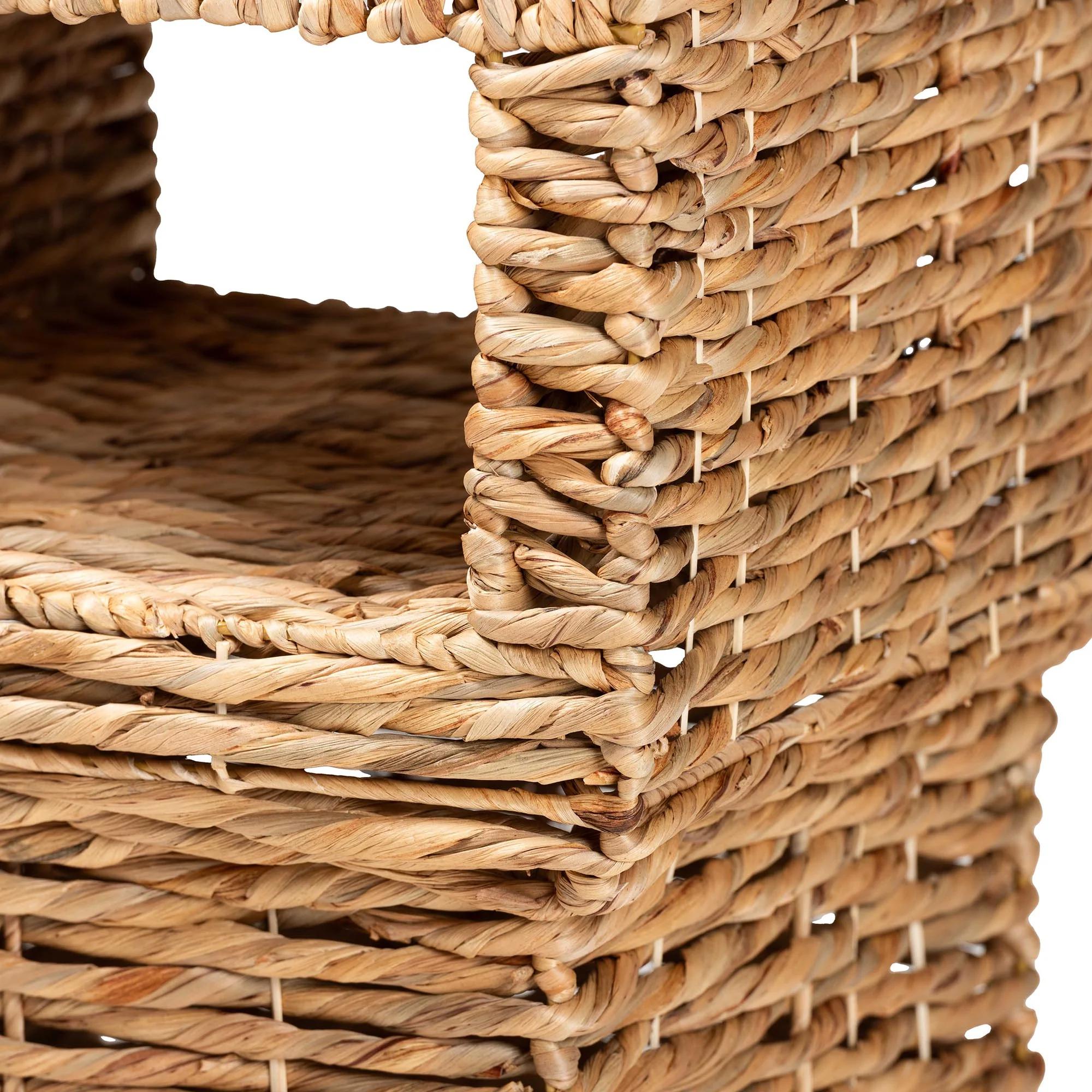 Baxton Studio bali & pari Raziel Modern Bohemian Natural Brown Seagrass and Wood End Table - Image 5