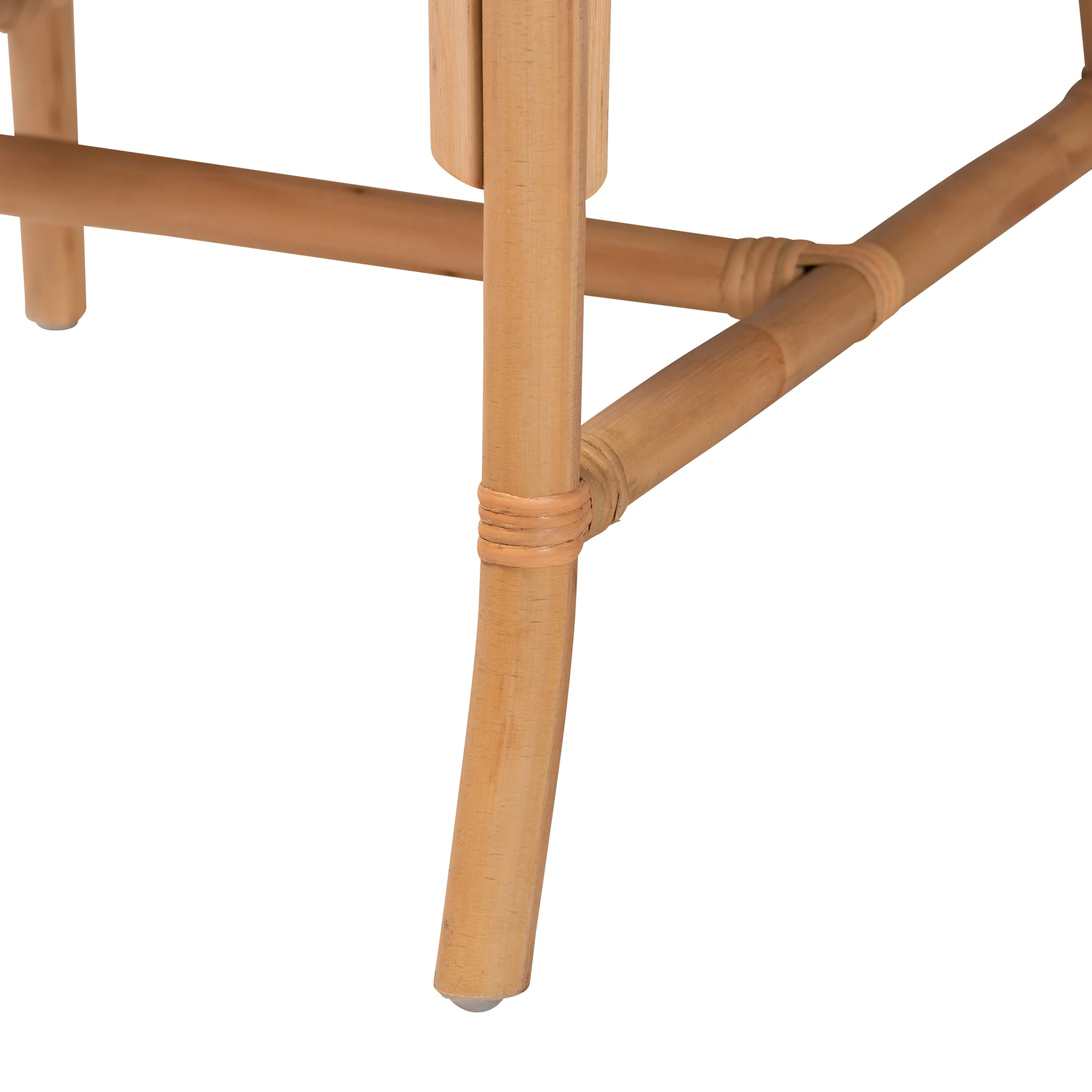 Baxton Studio bali & pari Rio Modern Bohemian Natural Brown Rattan Dining Chair - Image 7