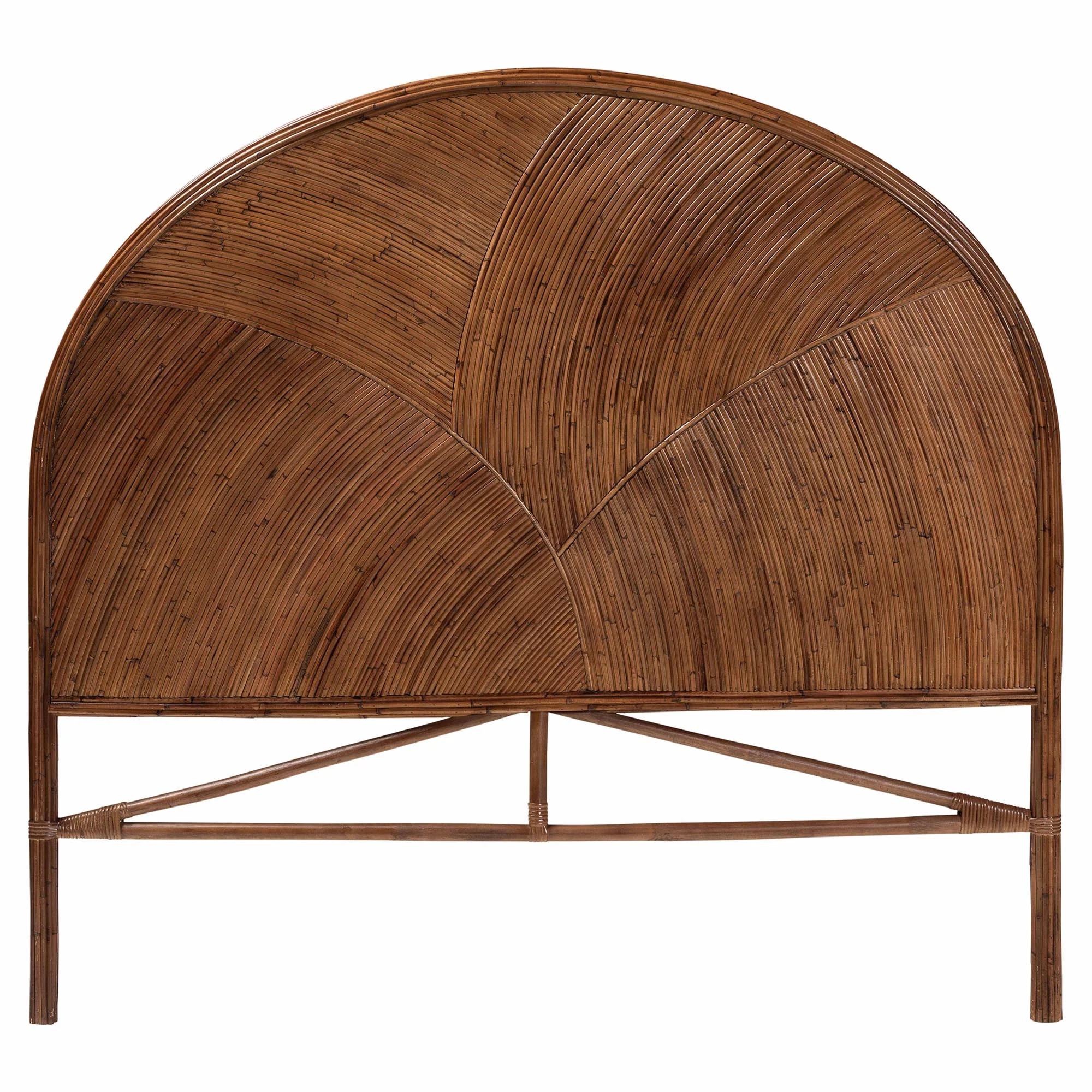 Baxton Studio bali & pari Seana Bohemian Dark Brown Rattan Queen Size Standalone Headboard - Image 3