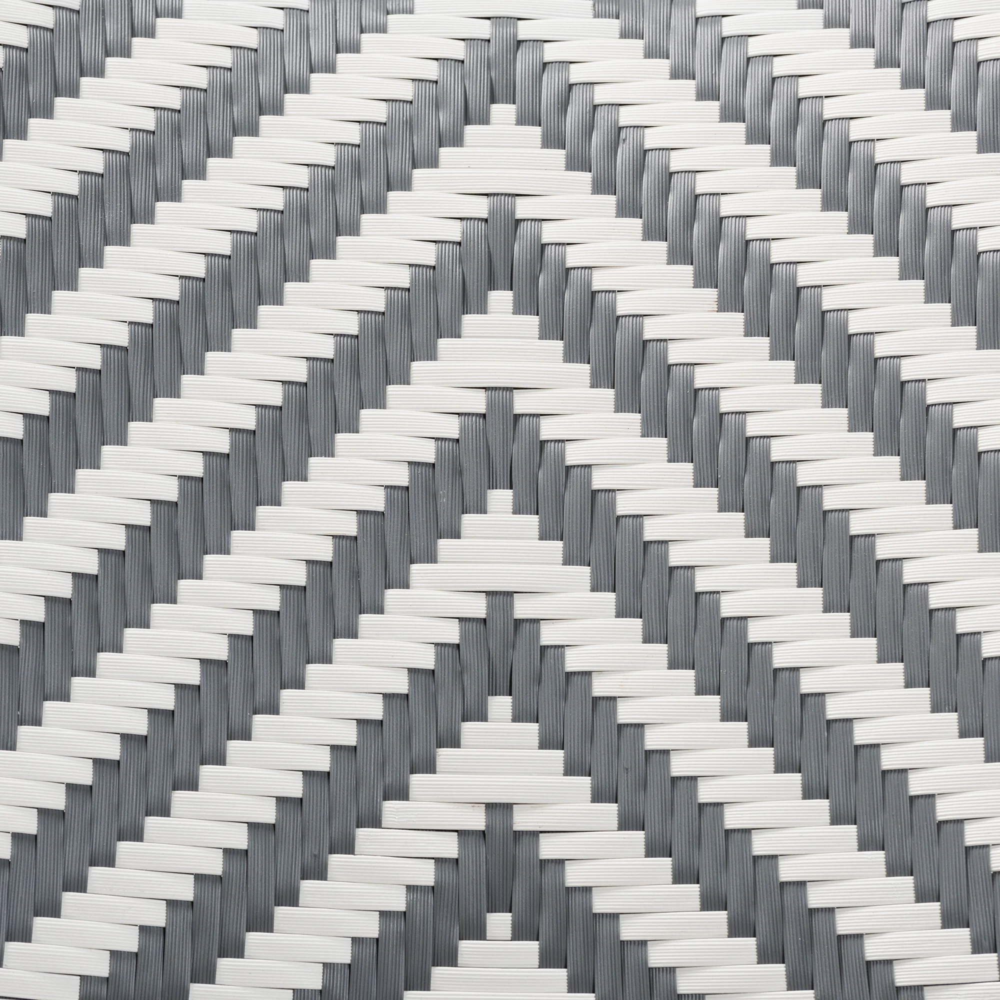 Baxton Studio bali & pari Shai Modern French Grey and White Weaving and Natural Rattan Bistro Chair - Image 8