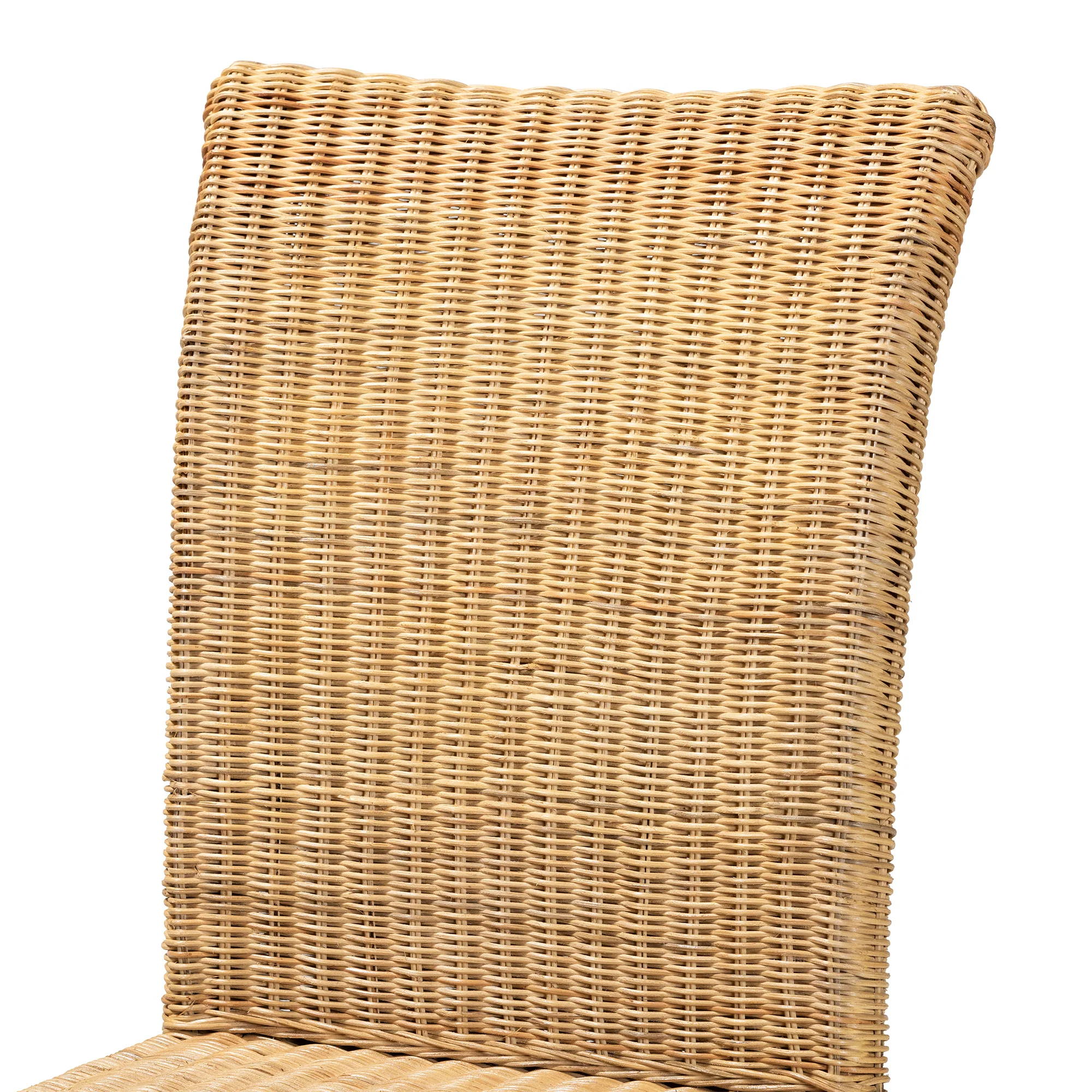 Baxton Studio bali & pari Shamara Modern Bohemian Natural Rattan and Mahogany Wood Dining Chair - Image 6