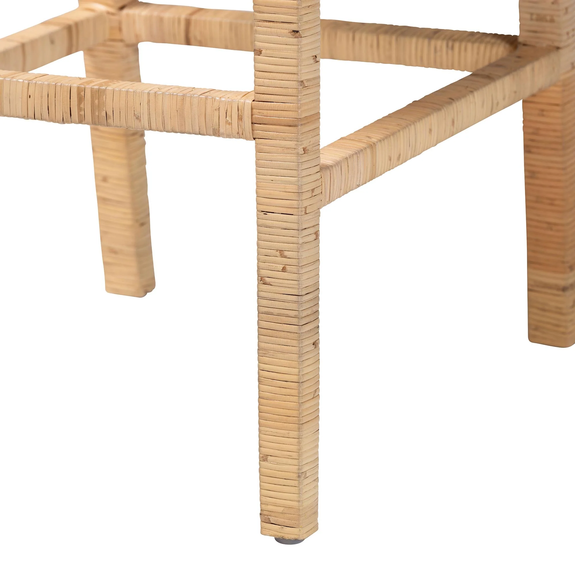 Baxton Studio bali & pari Sofia Bohemian Natural Rattan Bar Stool - Image 9