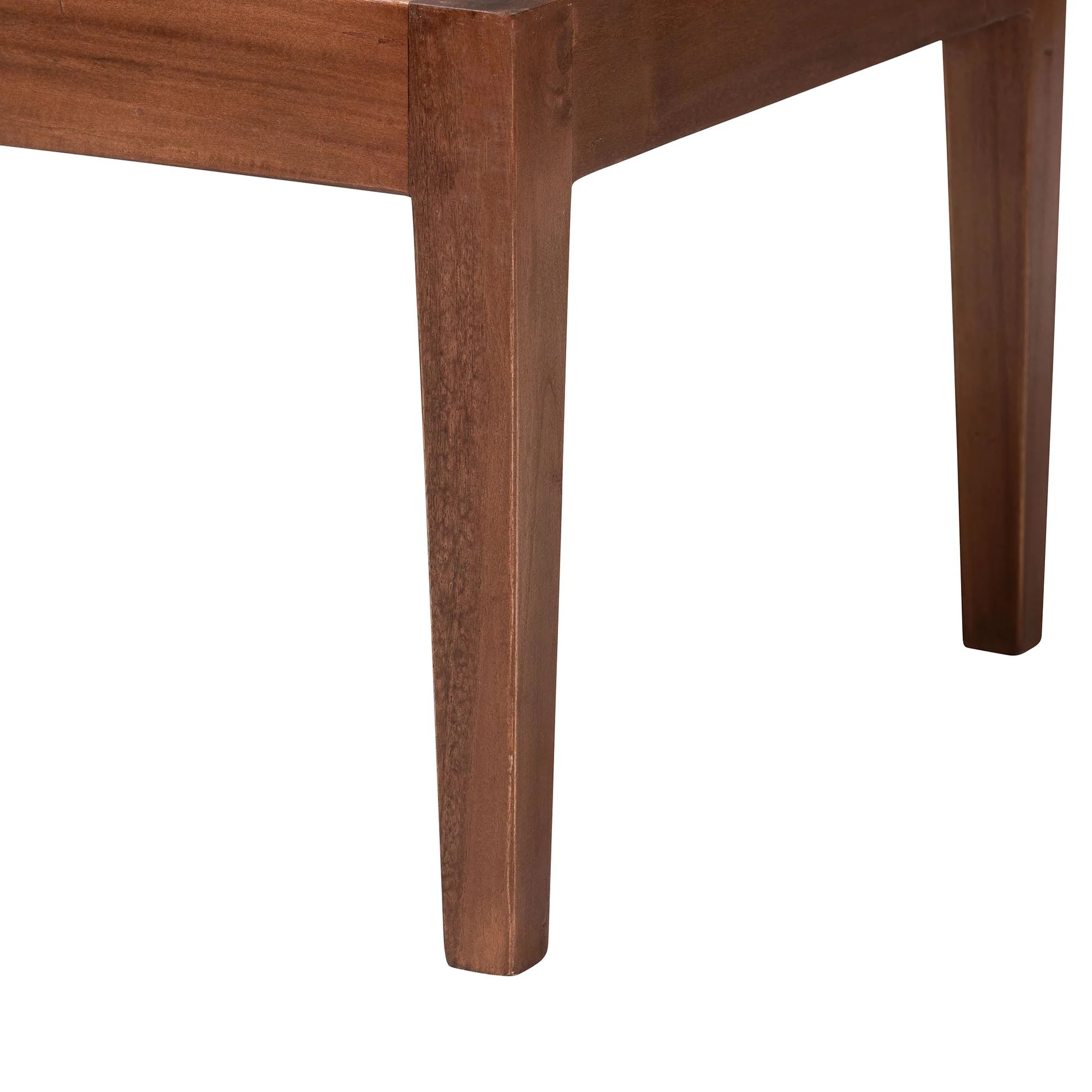 Baxton Studio bali & pari Tabanan Modern Bohemian Natural Brown Rattan and Brown Acacia Wood 3-Piece Dining Nook set - Image 9