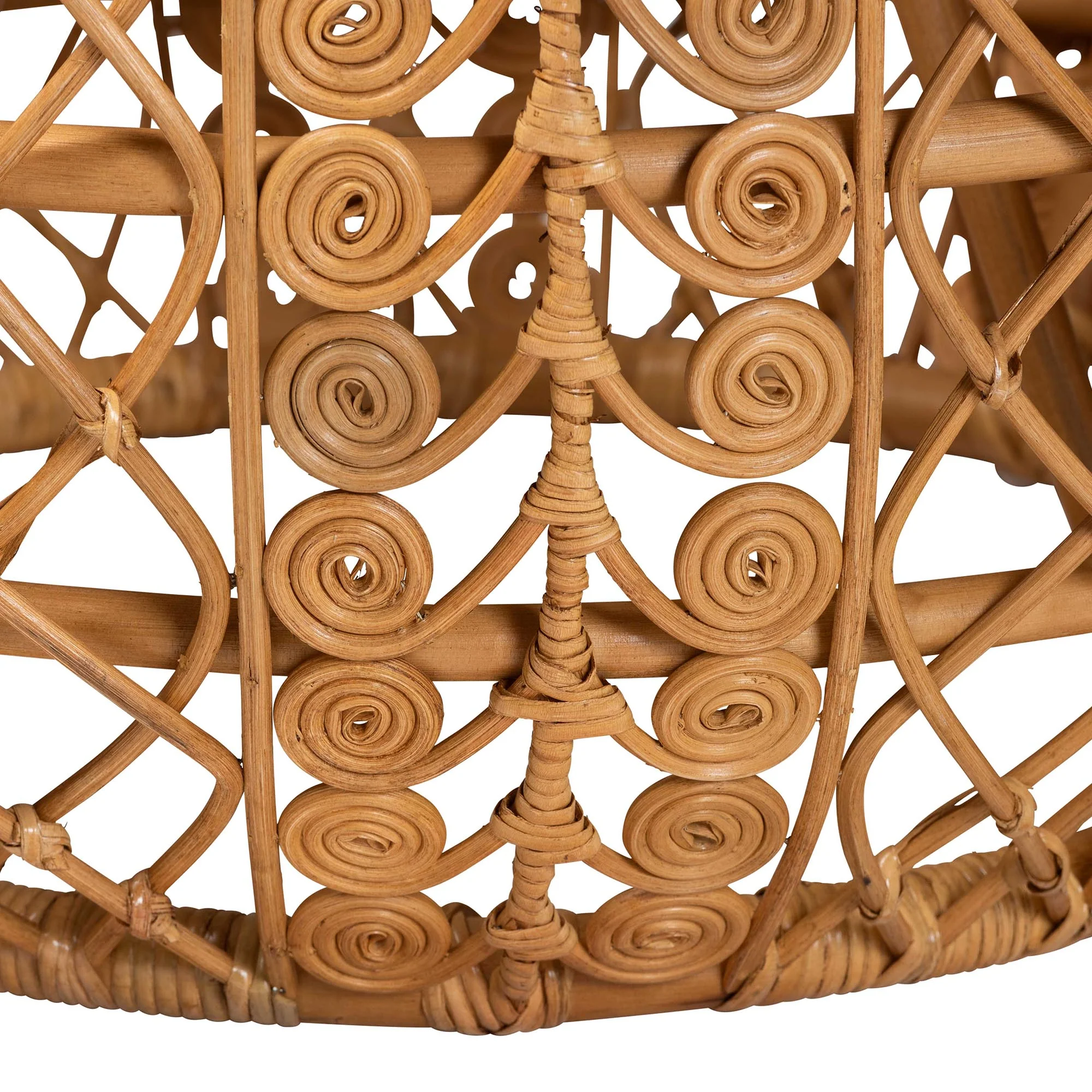 Baxton Studio bali & pari Tiramisu Modern Bohemian Natural Brown Rattan Coffee Table - Image 5