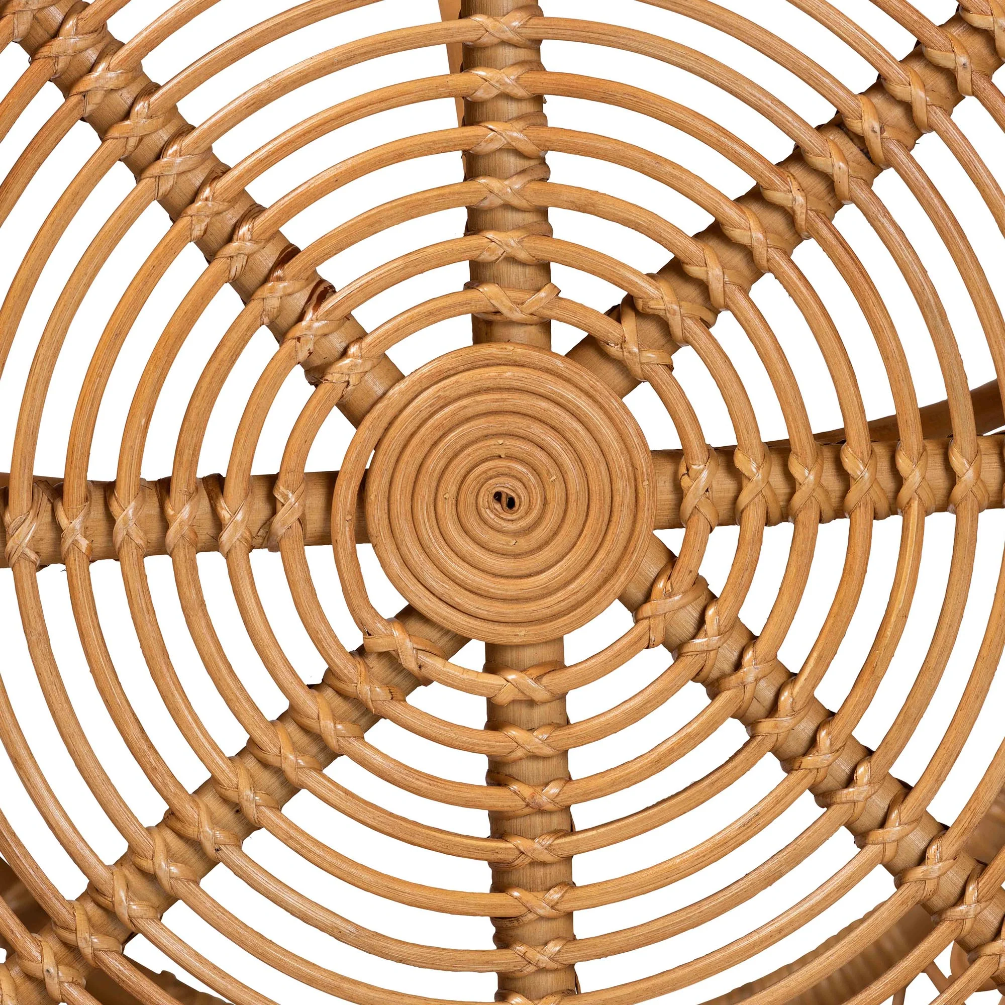 Baxton Studio bali & pari Tiramisu Modern Bohemian Natural Brown Rattan Coffee Table - Image 7
