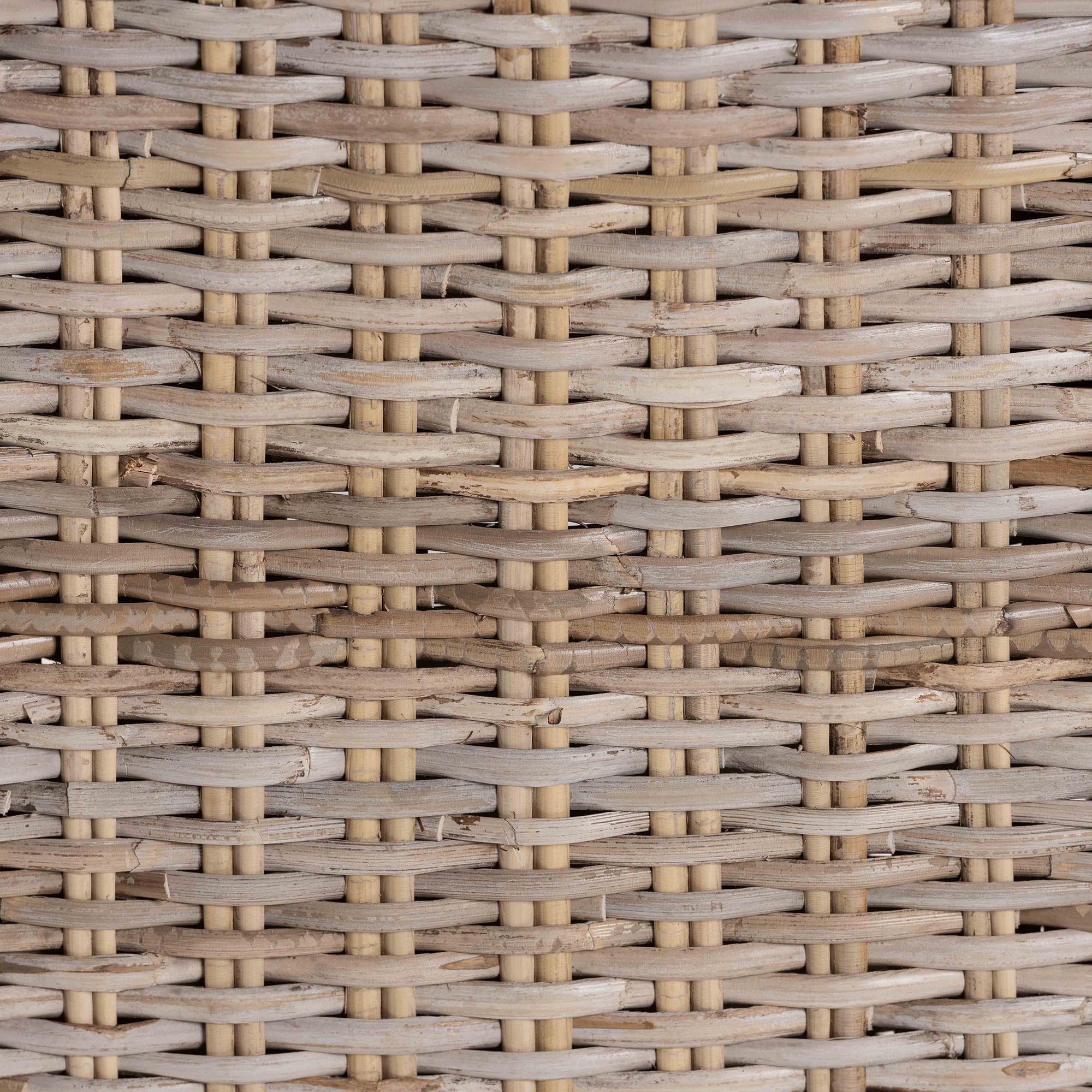 Baxton Studio bali & pari Toby Modern Bohemian Grey Kubu Rattan and Rustic Taupe Finished Mahogany Wood Counter Stool - Image 10