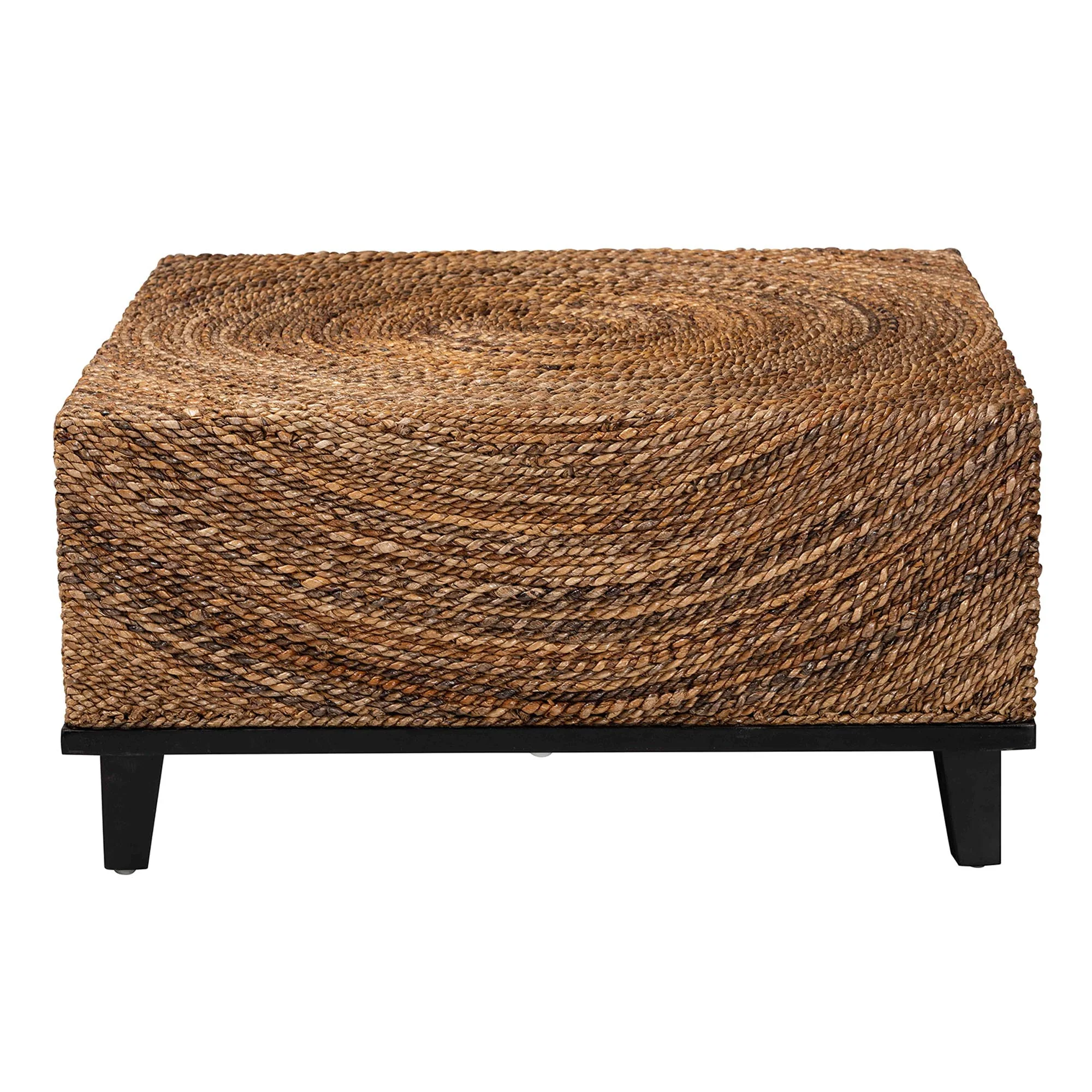 Baxton Studio bali & pari Verino Bohemian Natural Seagrass Coffee Table - Image 5