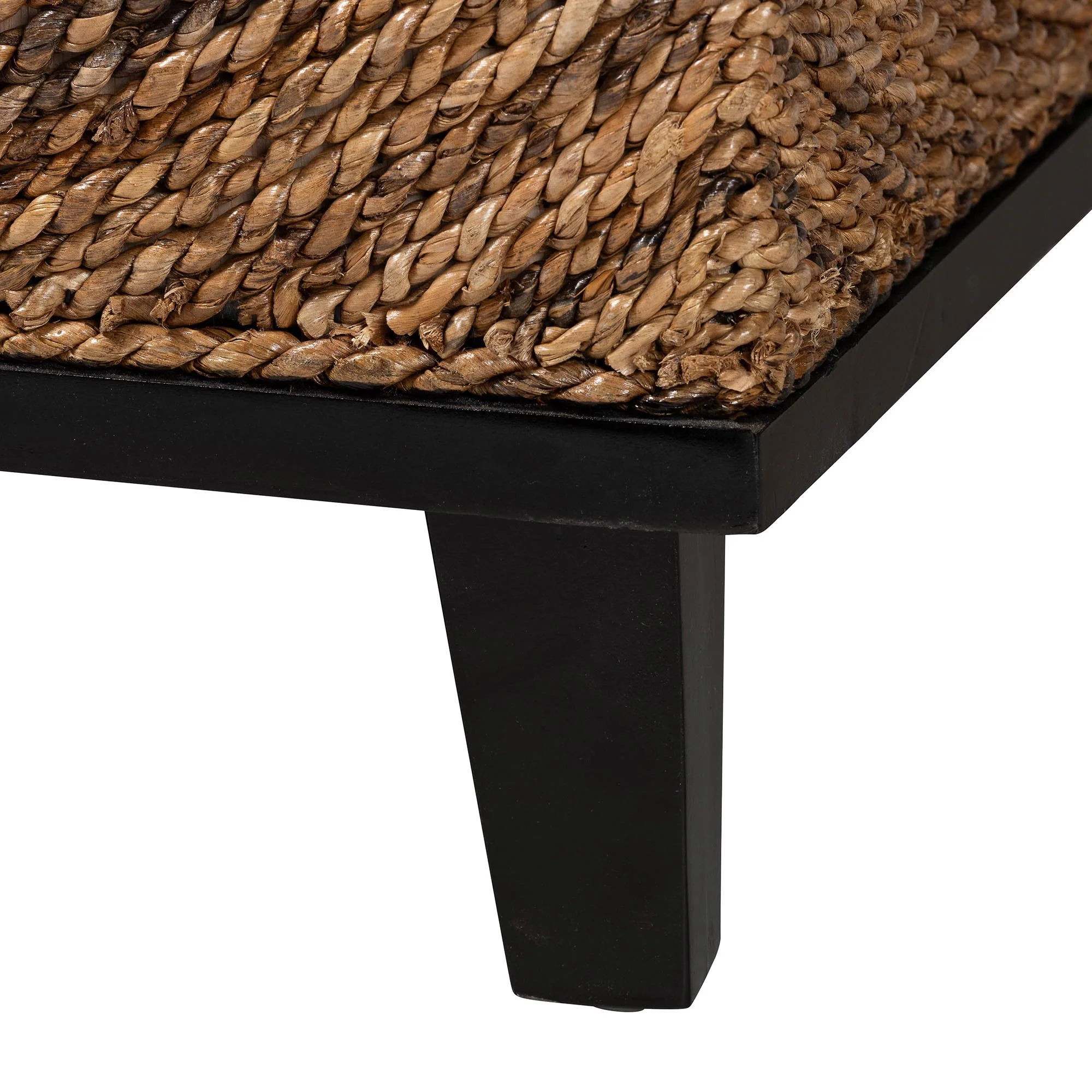Baxton Studio bali & pari Verino Bohemian Natural Seagrass Coffee Table - Image 7