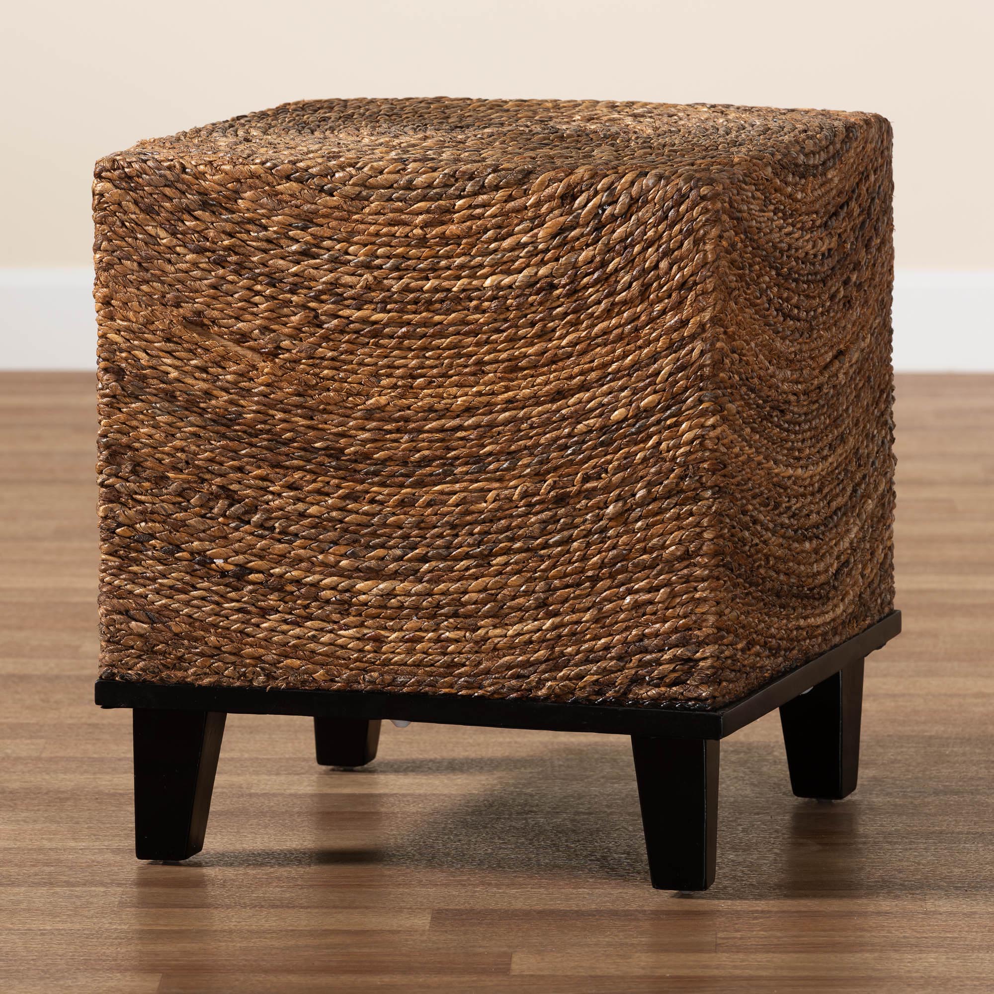 Baxton Studio bali & pari Verino Bohemian Natural Seagrass End Table - Image 2