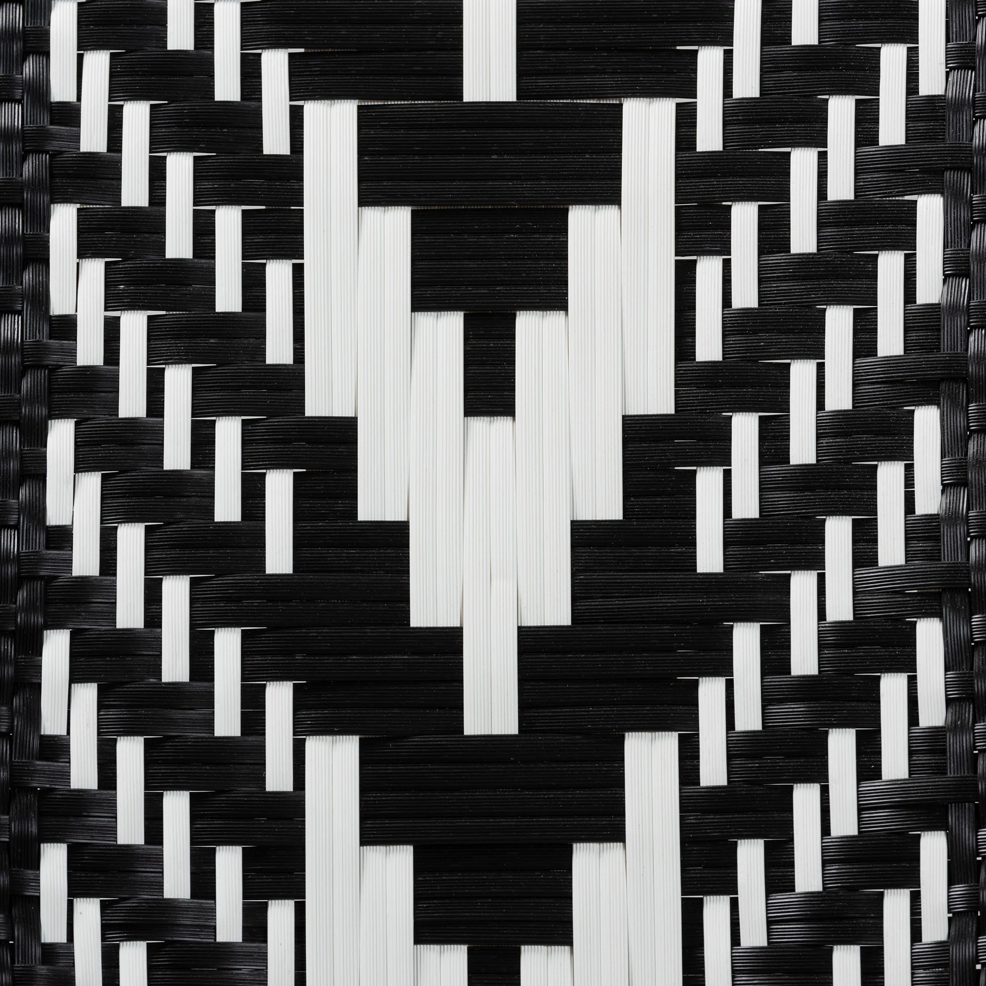 Baxton Studio bali & pari Wallis Modern French Two-Tone Black and White Weaving and Natural Rattan Indoor Dining Chair - Image 10