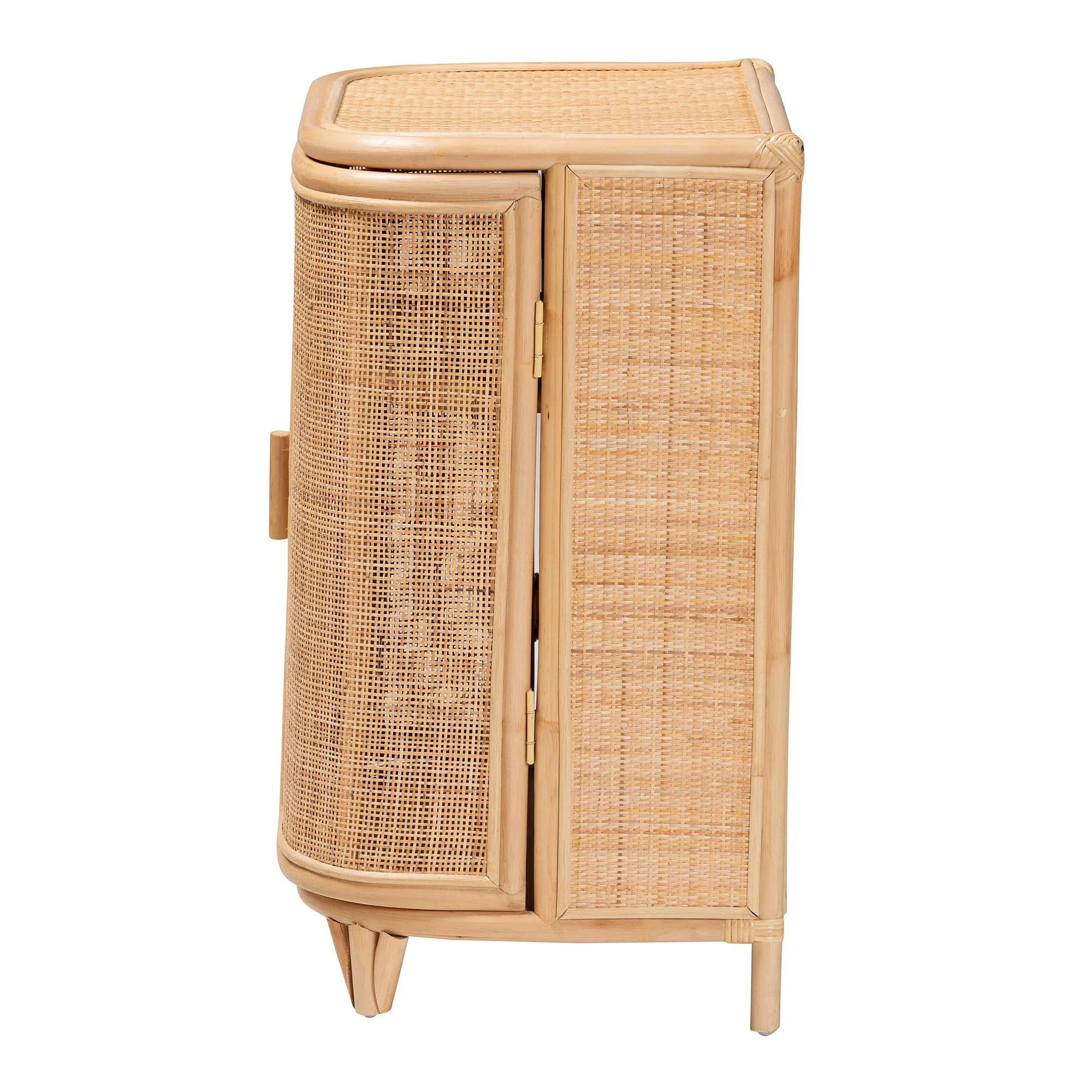 Baxton Studio bali & pari Yanka Bohemian Natural Rattan Storage Cabinet - Image 5