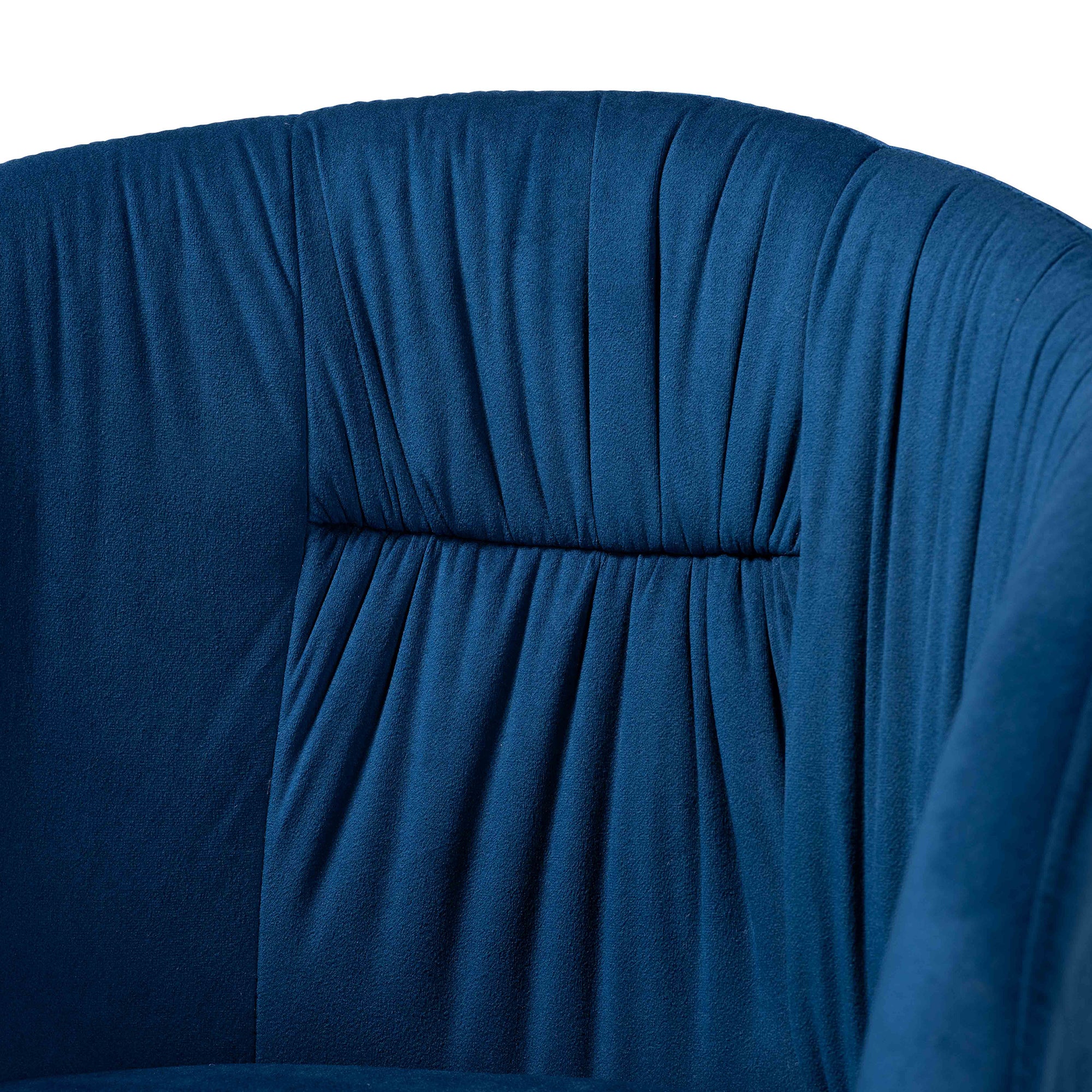Baxton Studio Ballard Modern Luxe and Glam Navy Blue Velvet Fabric Upholstered and Gold Finished Metal Dining Chair - Image 8