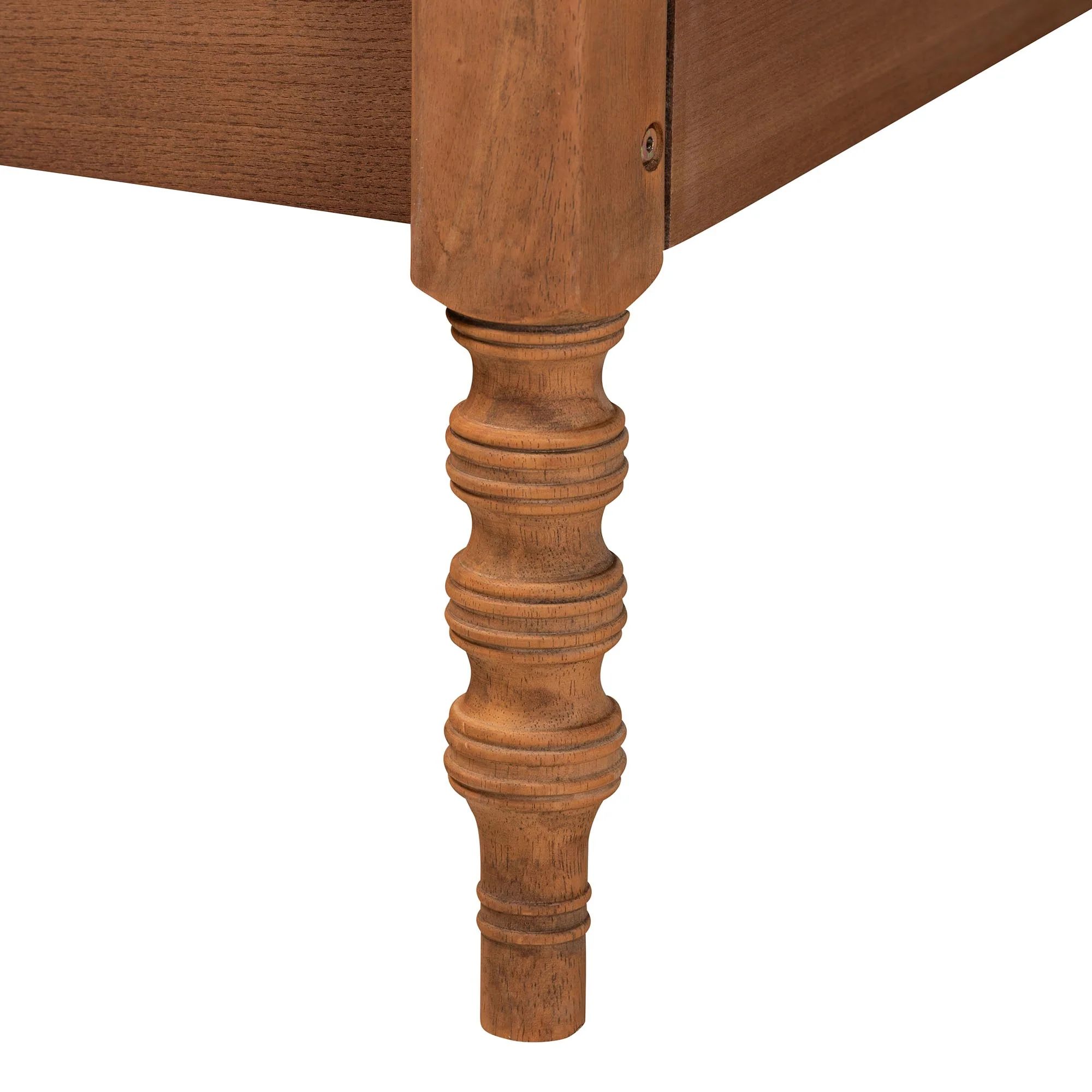 Baxton Studio Ballari Classic and Traditional Grey Fabric and Walnut Brown Finished Wood Queen Size Platform Bed - Image 10