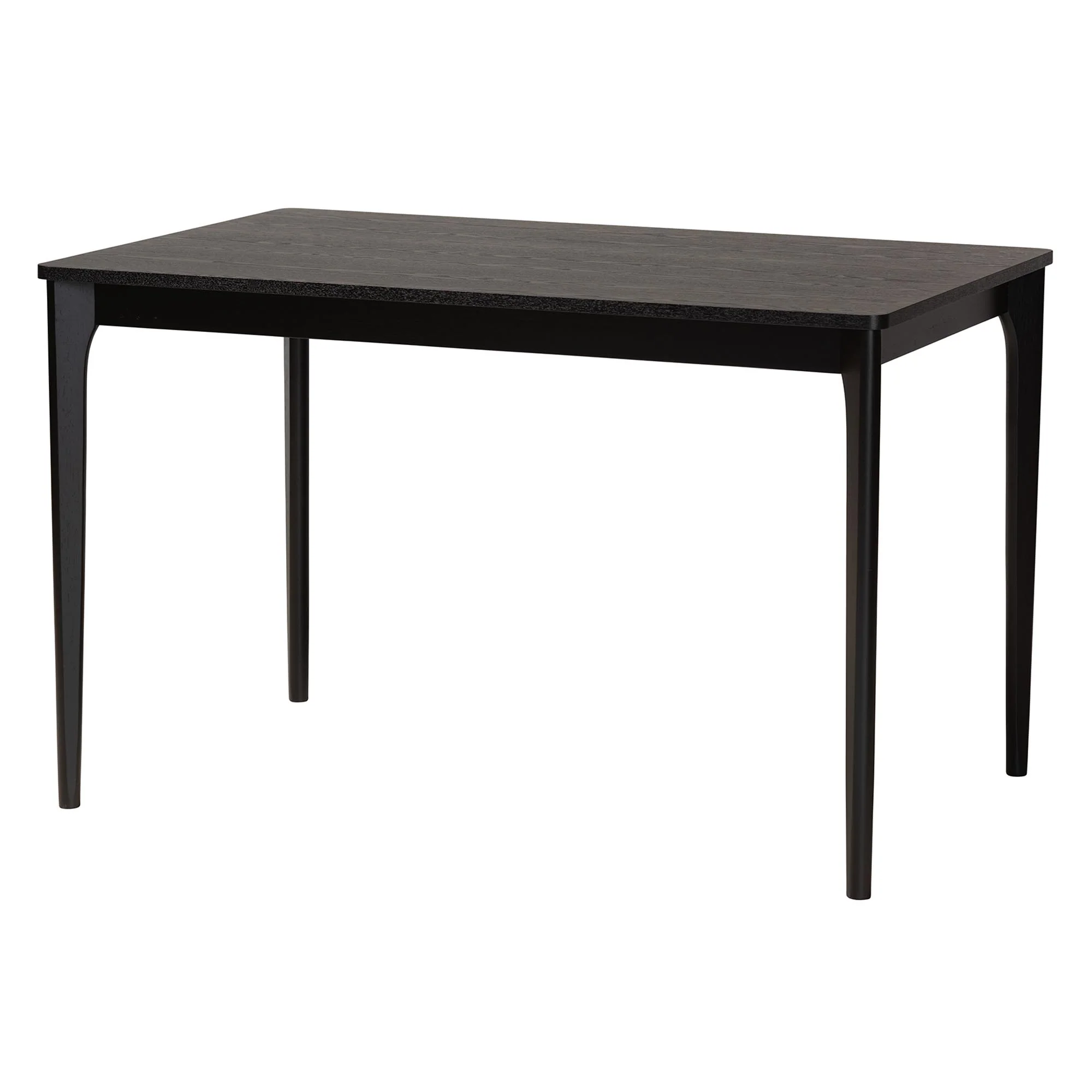 Baxton Studio Ballerina Modern Bohemian Black Finished Wood and Rattan 5-Piece Dining Set - Image 6