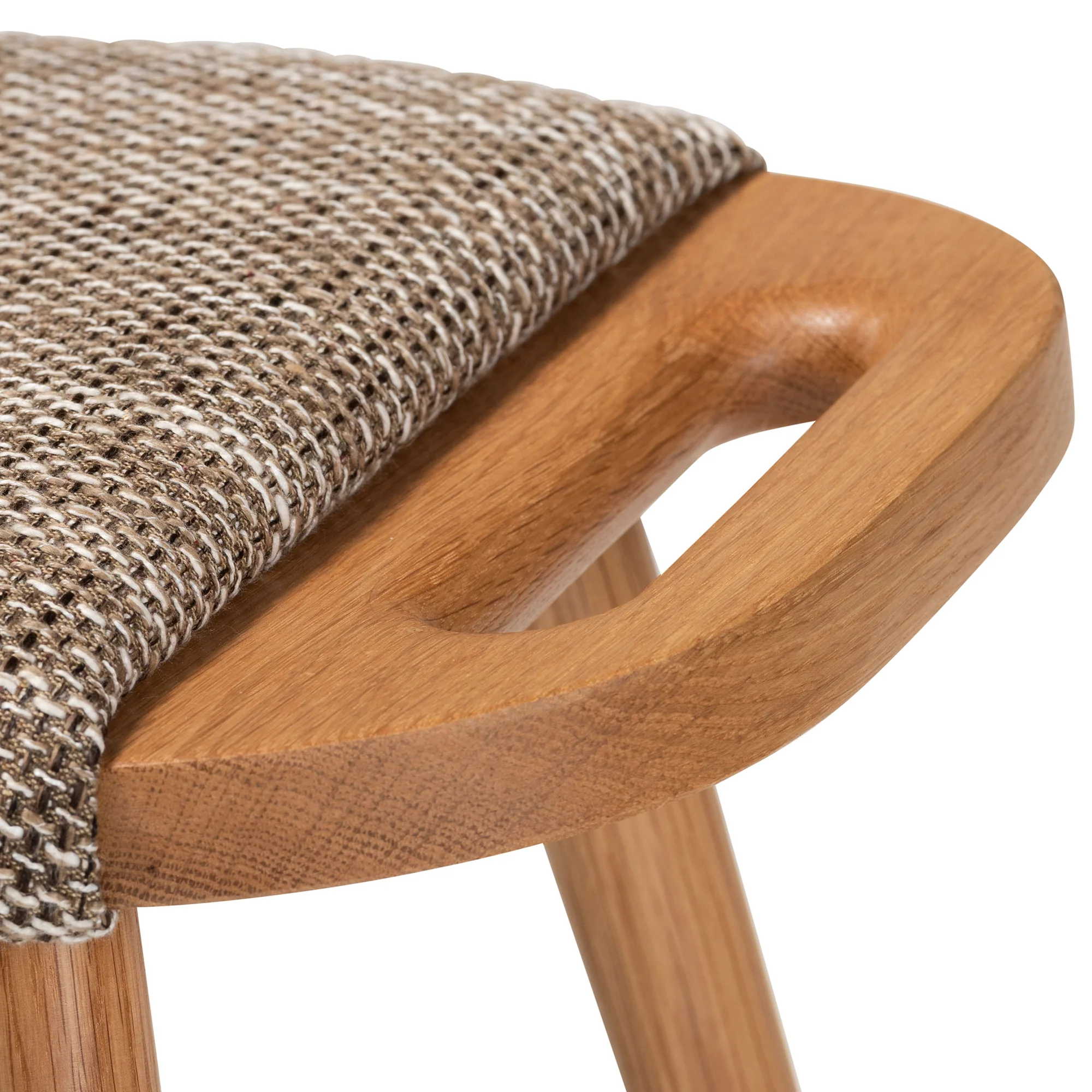 Baxton Studio Banner Mid-Century Modern Light Brown Fabric Upholstered and Oak Brown Finished Wood Accent Bench - Image 7
