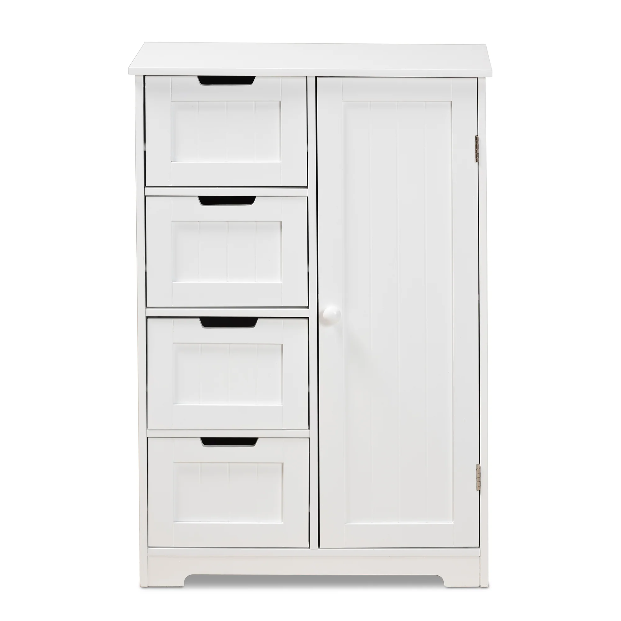 Baxton Studio Bauer Modern and Contemporary White Finished Wood 4-Drawer Bathroom Storage Cabinet - Image 4