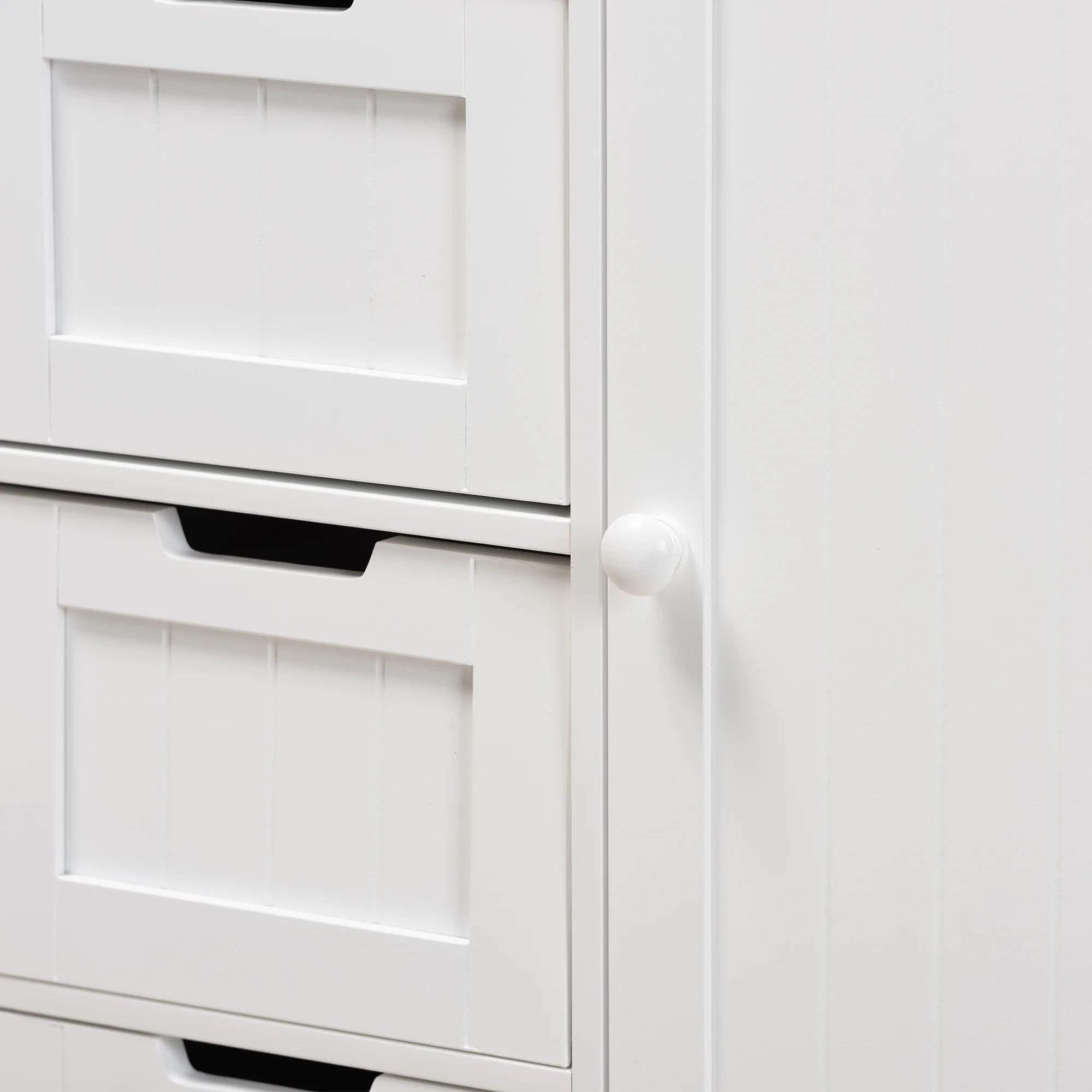 Baxton Studio Bauer Modern and Contemporary White Finished Wood 4-Drawer Bathroom Storage Cabinet - Image 6