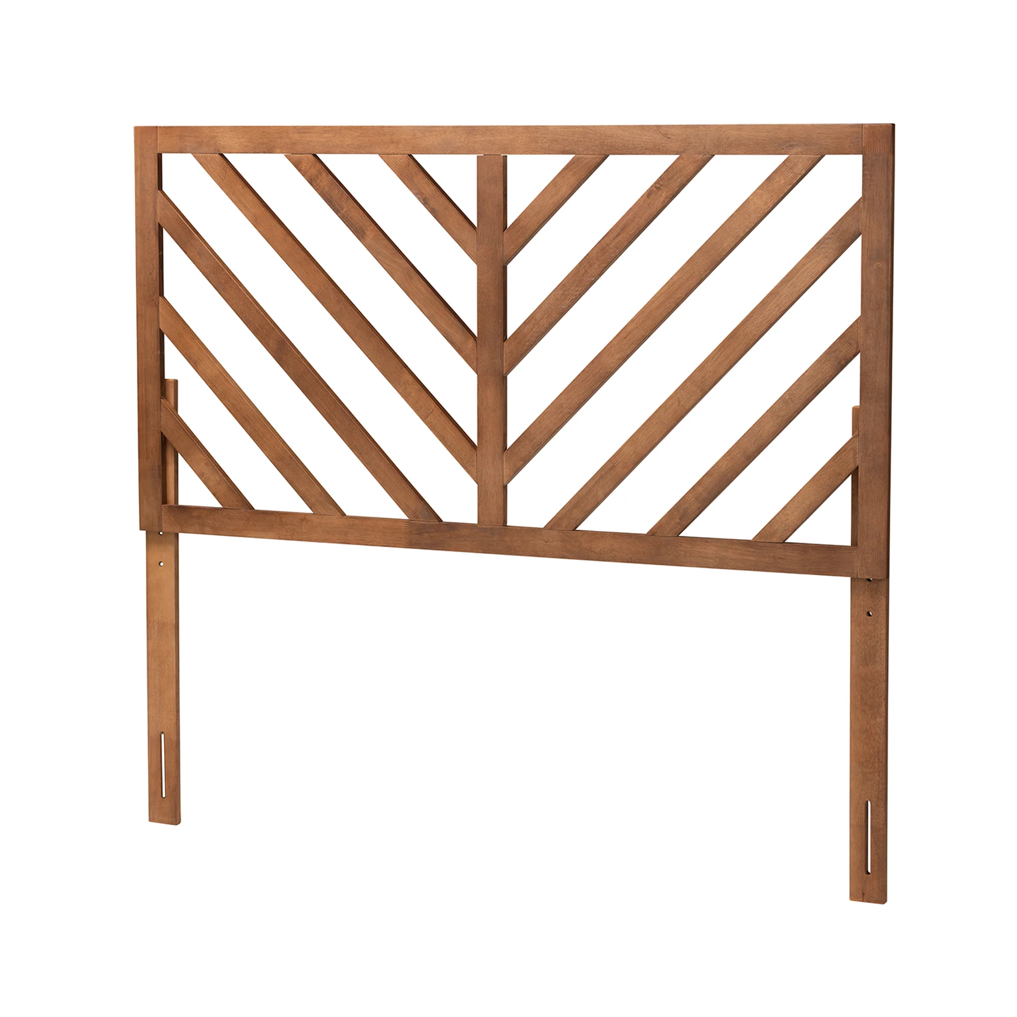 Baxton Studio Belisma Modern and Contemporary Ash Walnut Finished Wood King Size Headboard - Image 2