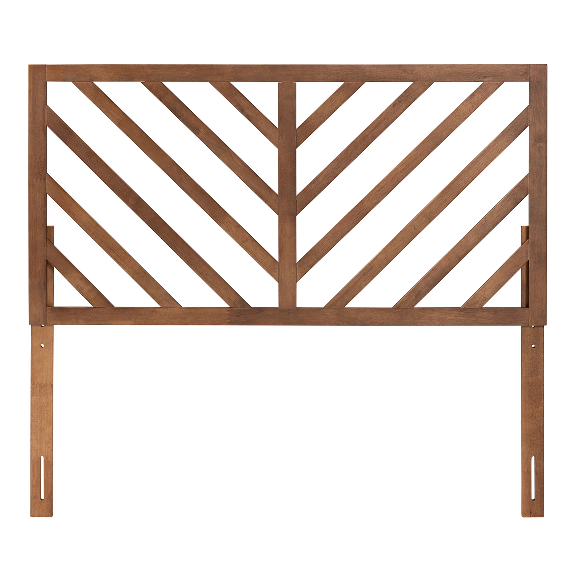 Baxton Studio Belisma Modern and Contemporary Ash Walnut Finished Wood King Size Headboard - Image 3