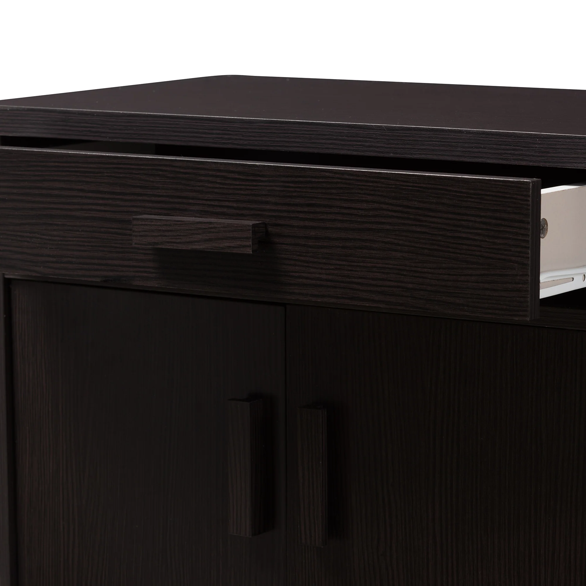 Baxton Studio Bienna Modern and Contemporary Wenge Brown Finished Shoe Cabinet - Image 10