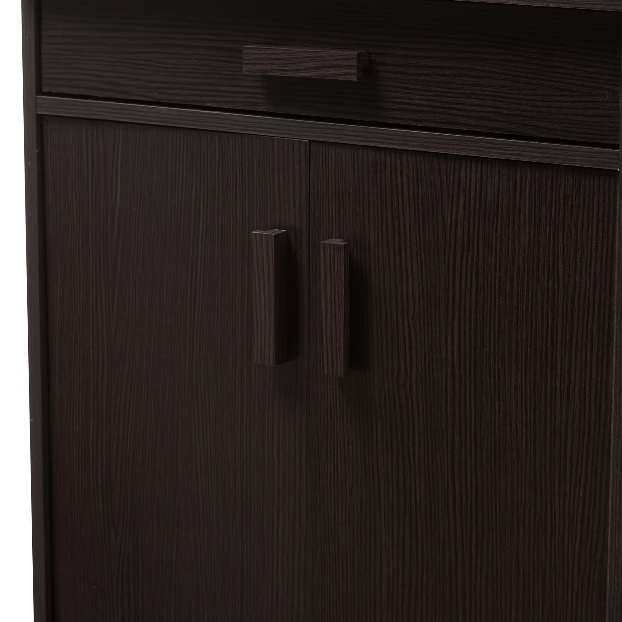 Baxton Studio Bienna Modern and Contemporary Wenge Brown Finished Shoe Cabinet - Image 11