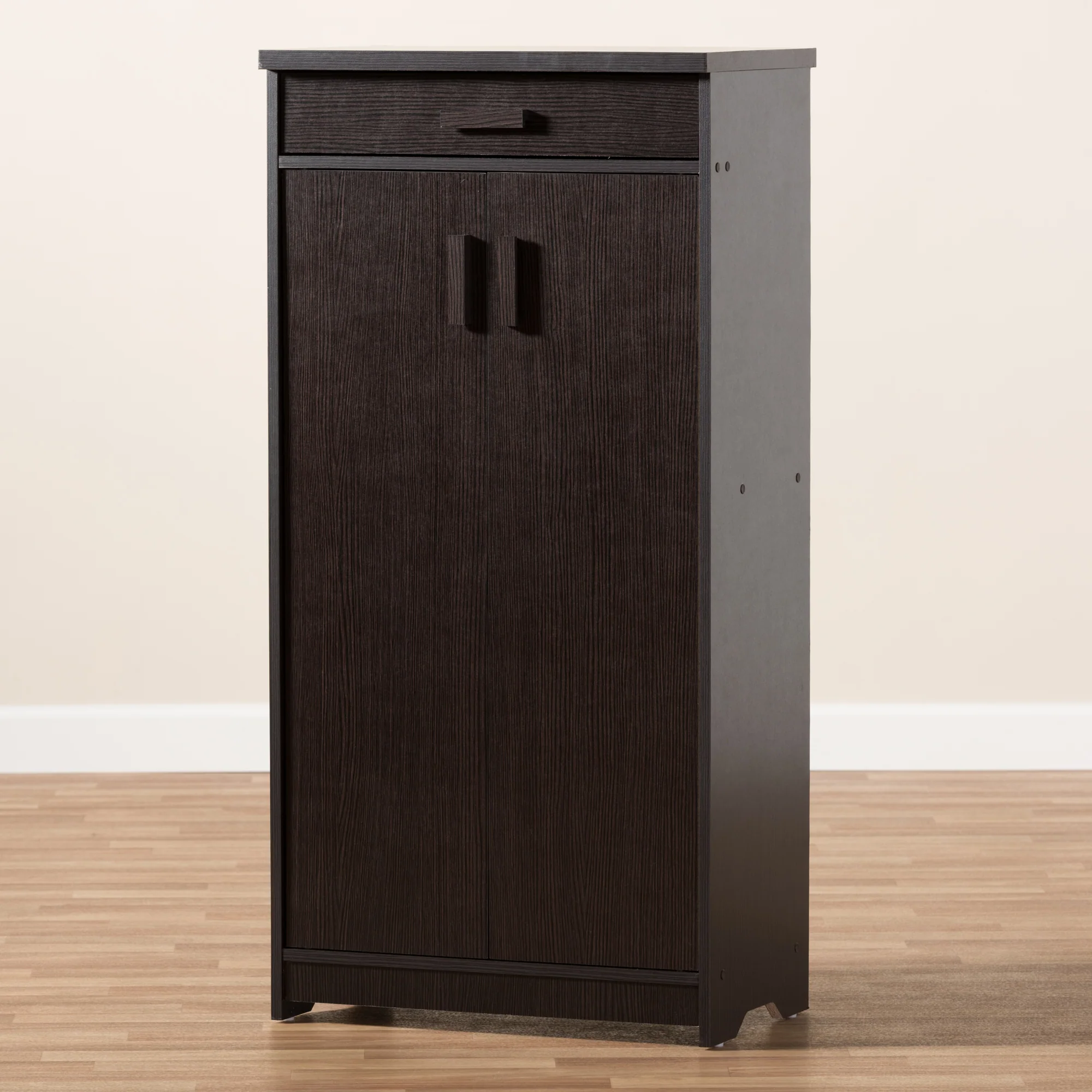 Baxton Studio Bienna Modern and Contemporary Wenge Brown Finished Shoe Cabinet - Image 4