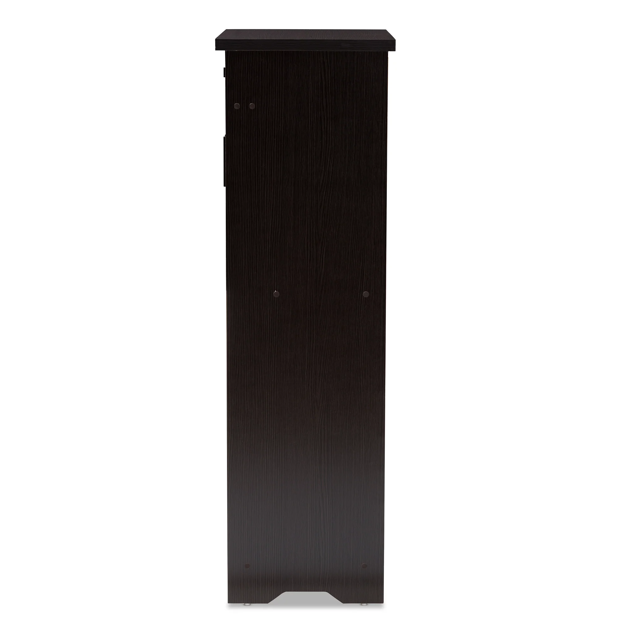Baxton Studio Bienna Modern and Contemporary Wenge Brown Finished Shoe Cabinet - Image 8