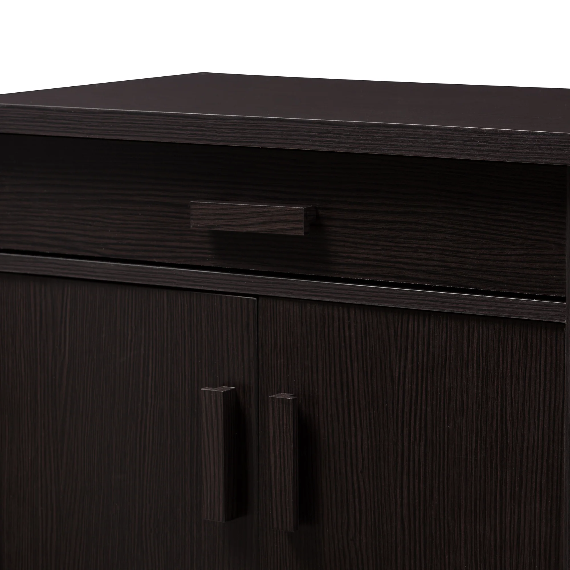 Baxton Studio Bienna Modern and Contemporary Wenge Brown Finished Shoe Cabinet - Image 9