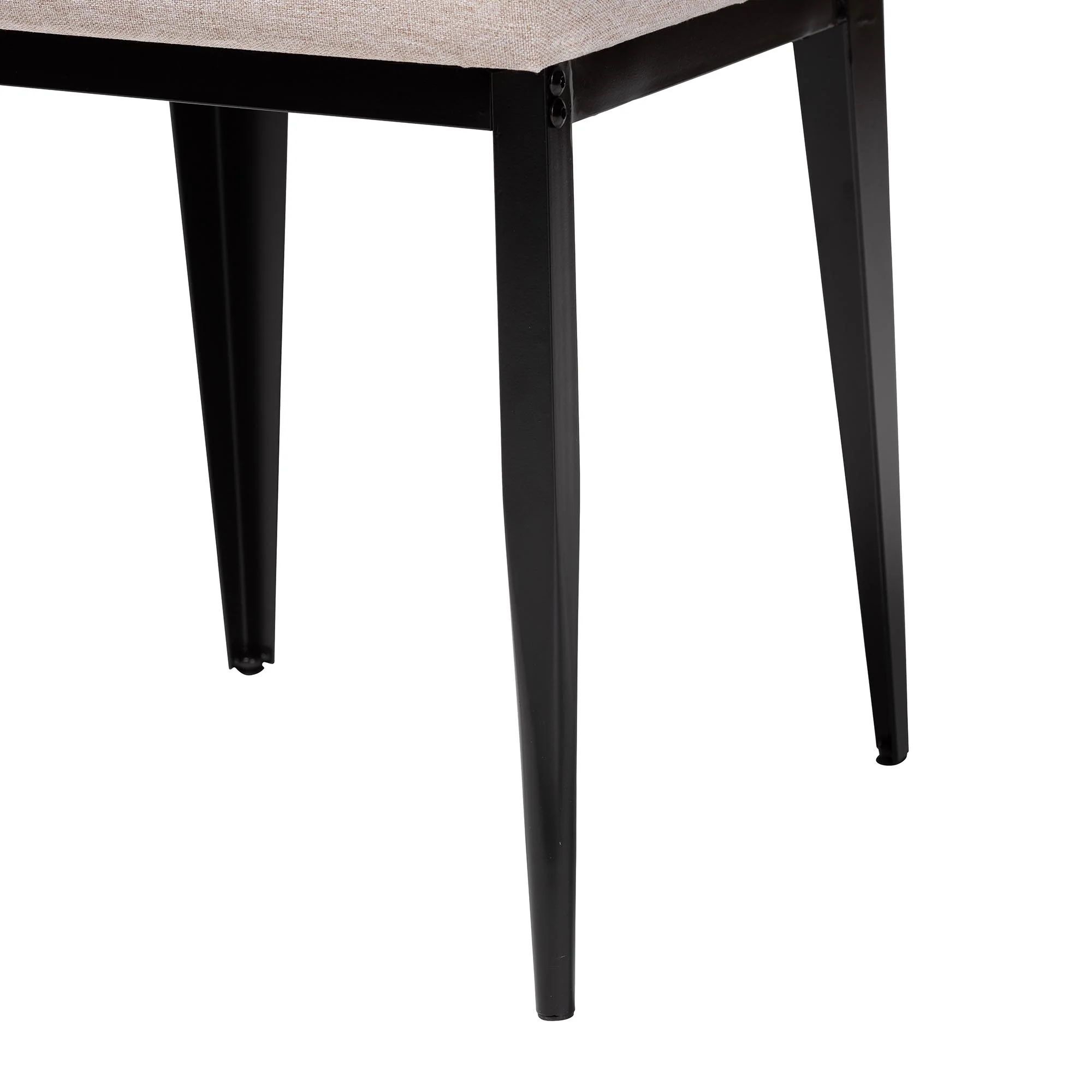 Baxton Studio Bishop Industrial Beige Fabric and Metal Dining Chair - Image 11