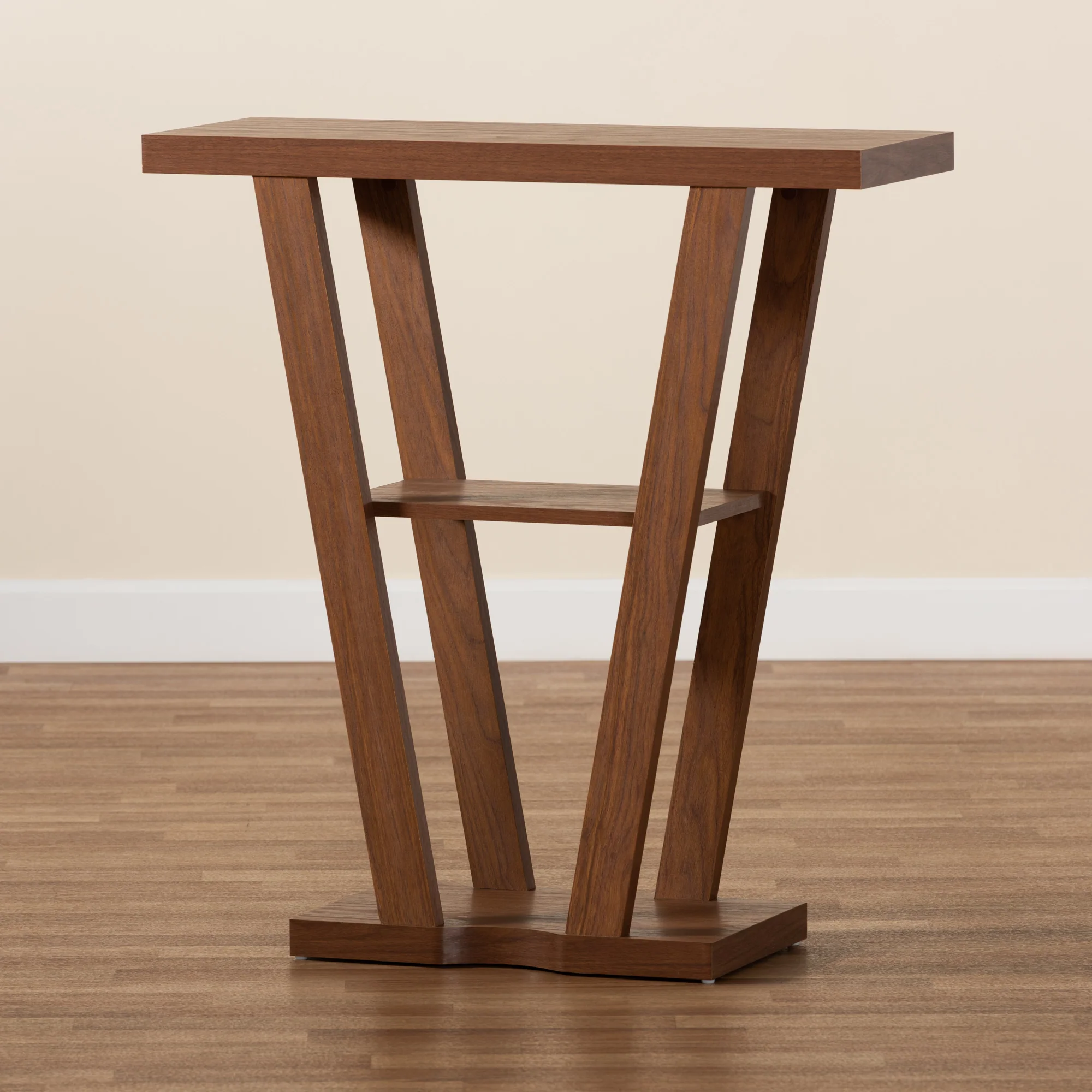 Baxton Studio Boone Modern and Contemporary Walnut Brown Finished Wood Console Table - Image 7