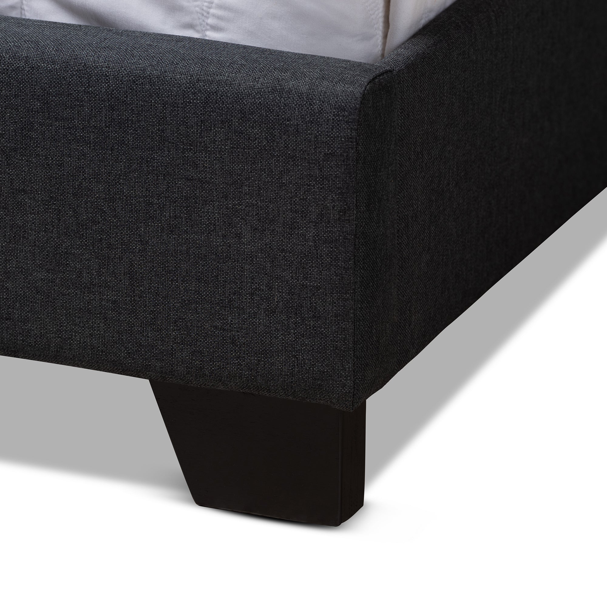 Baxton Studio Brady Modern and Contemporary Charcoal Grey Fabric Upholstered Full Size Bed - Image 8