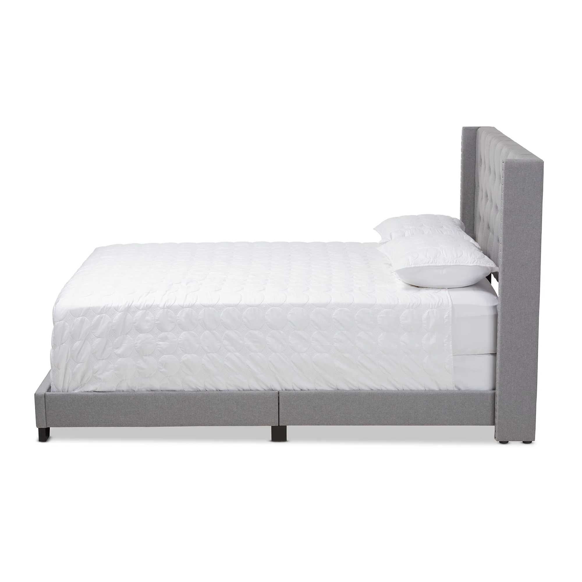 Baxton Studio Brady Modern and Contemporary Light Grey Fabric Upholstered Full Size Bed - Image 6