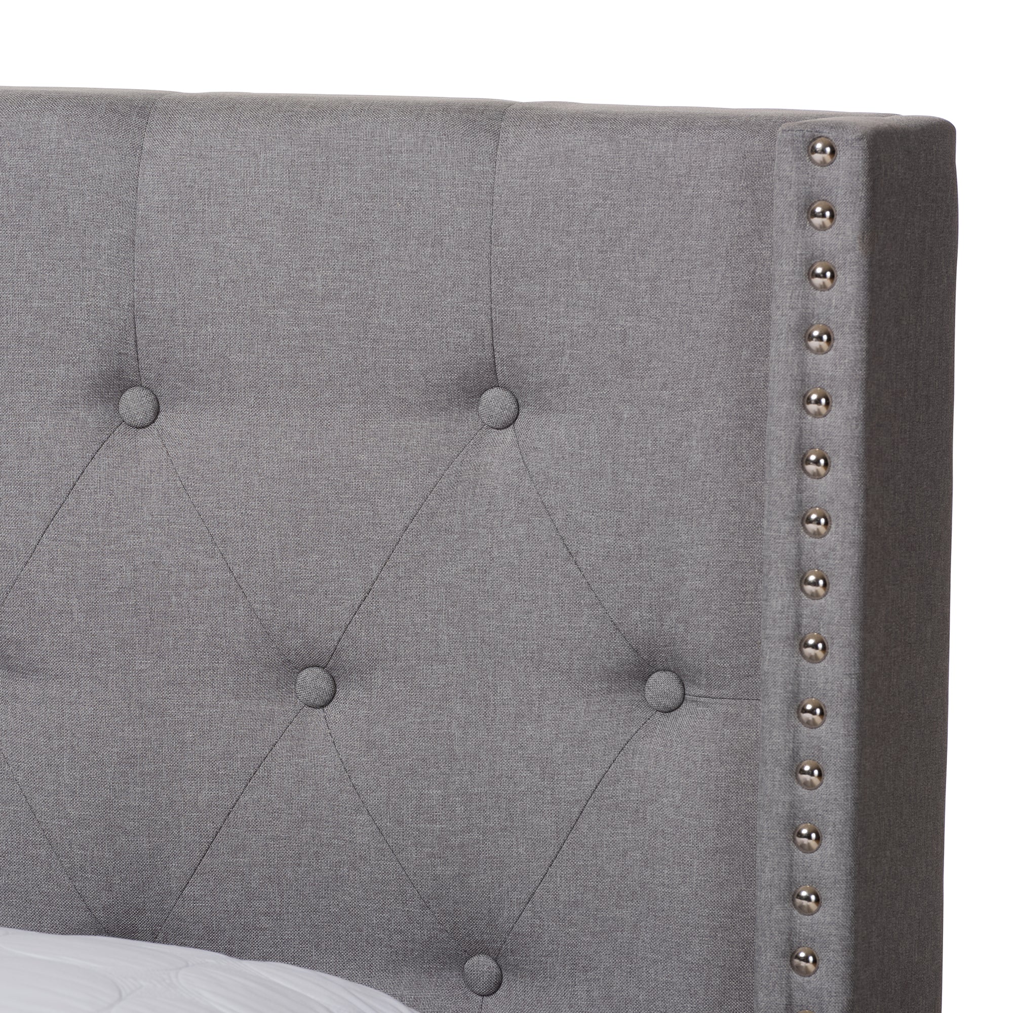 Baxton Studio Brady Modern and Contemporary Light Grey Fabric Upholstered Full Size Bed - Image 8