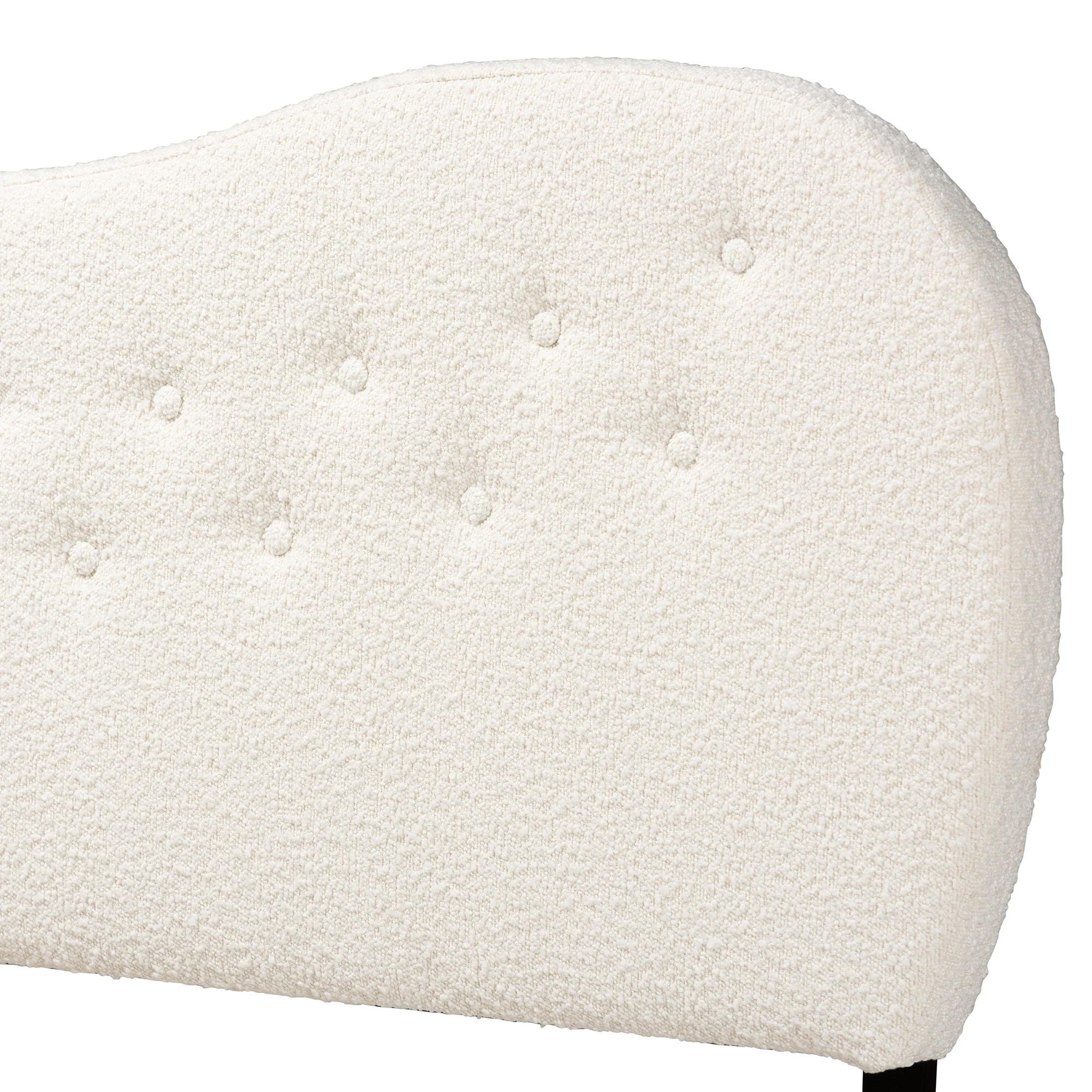 Baxton Studio Brantley Modern Cream Boucle Fabric Queen Size Headboard - Image 4