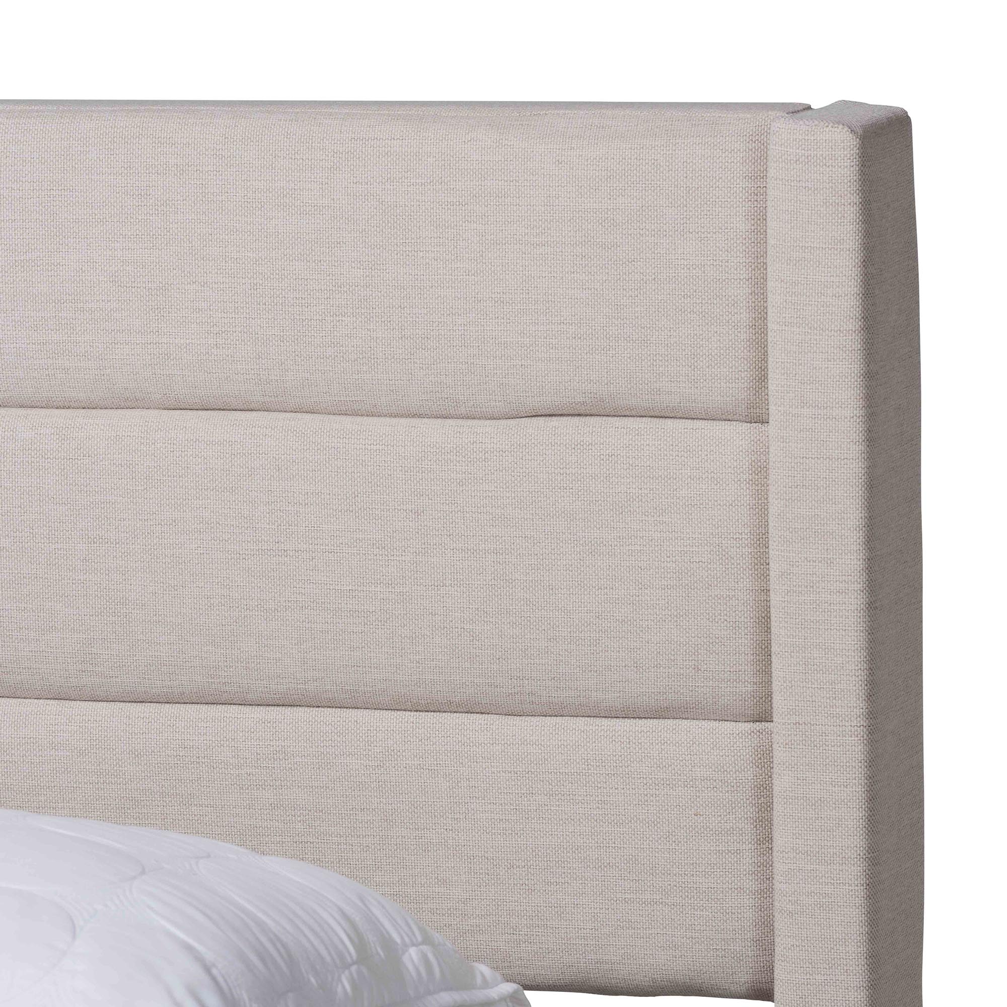 Baxton Studio Braylon Mid-Century Modern Transitional Beige Fabric and Dark Brown Finished Wood Queen Size 3-Drawer Storage Platform Bed - Image 10