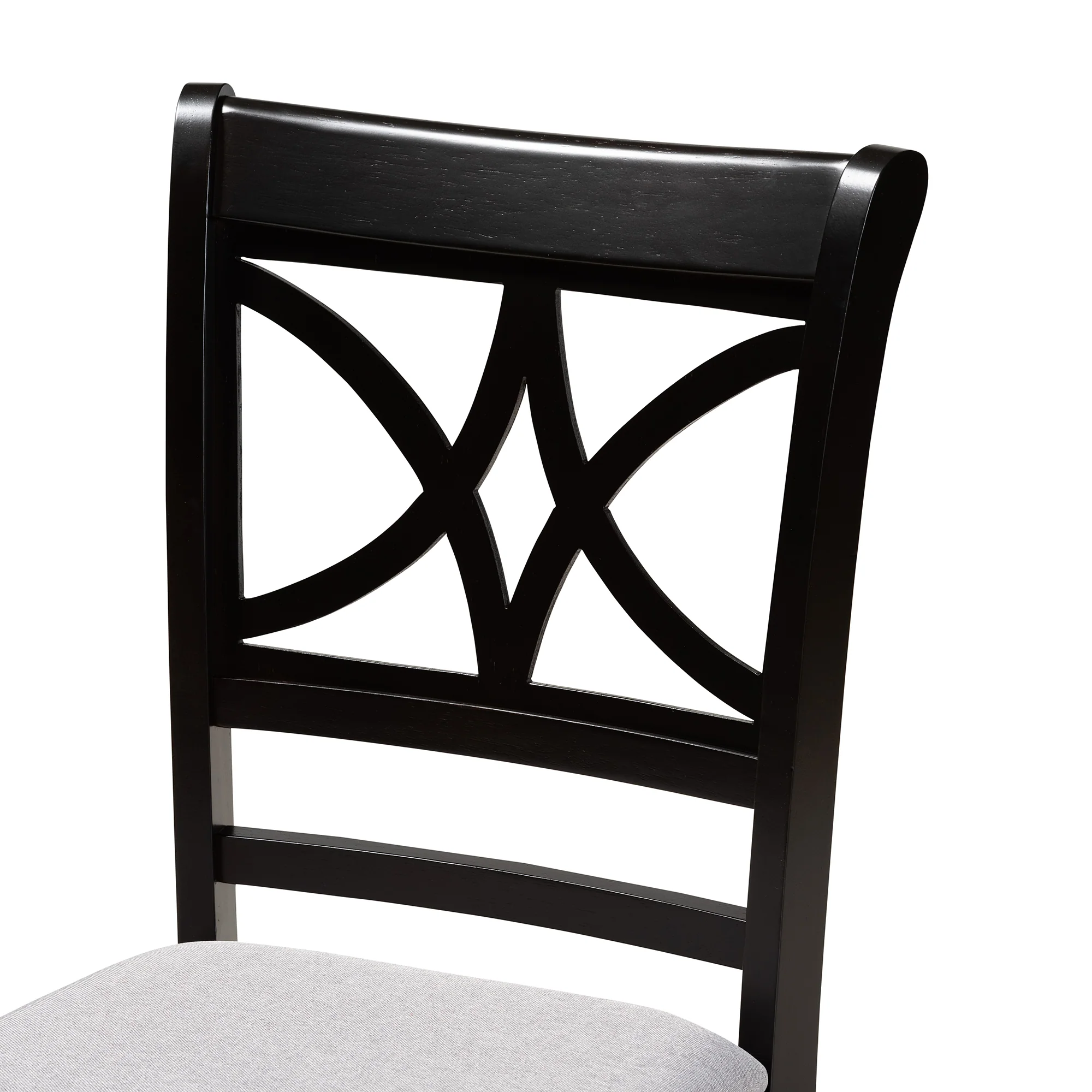 Baxton Studio Brooke Modern Grey Fabric and Dark Brown Finished Wood 5-Piece Dining Set - Image 8