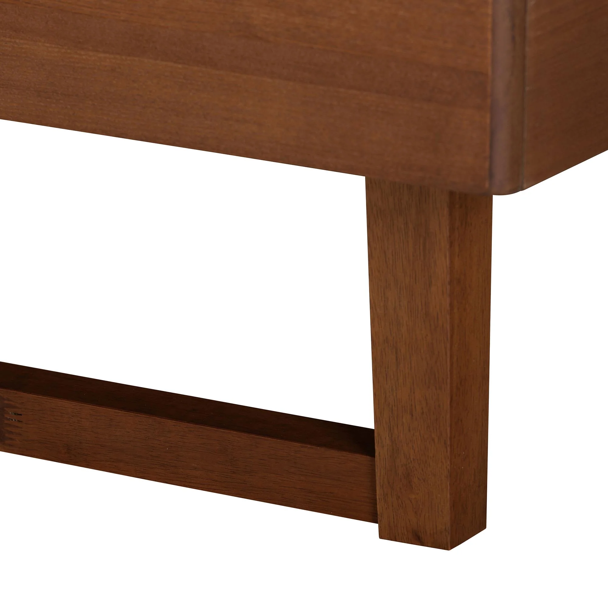 Baxton Studio Bryn Classic and Traditional Grey Fabric and Walnut Brown Finished Wood Queen Size Platform Bed - Image 6