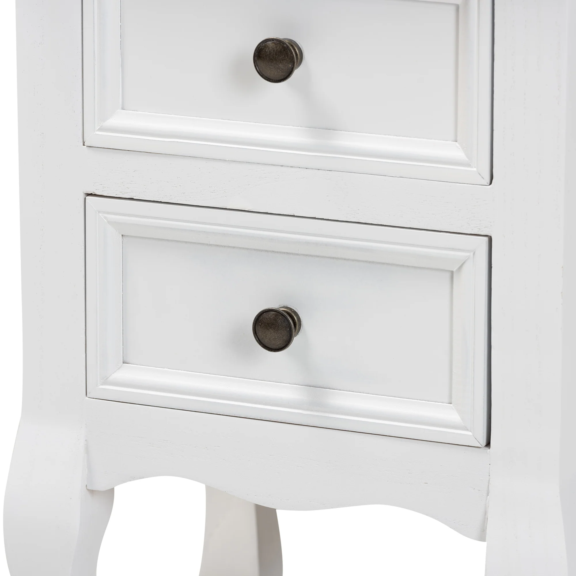 Baxton Studio Caelan Classic and Traditional White Finished Wood 2-Drawer End Table - Image 8